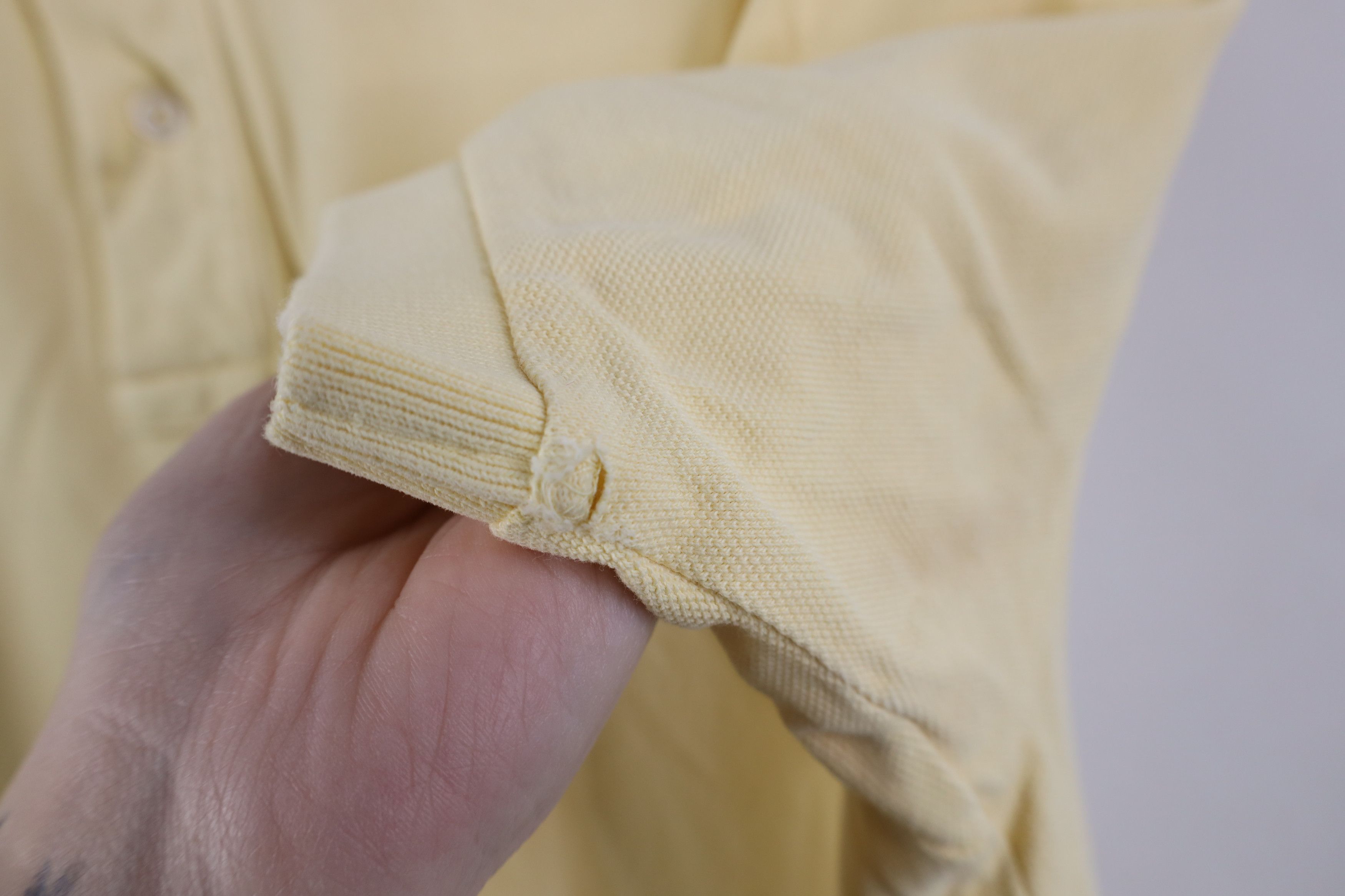 Ralph Lauren Vintage 90s Ralph Lauren Pique Cotton Golf Polo Shirt Yellow Size US L / EU 52-54 / 3 - 8 Thumbnail