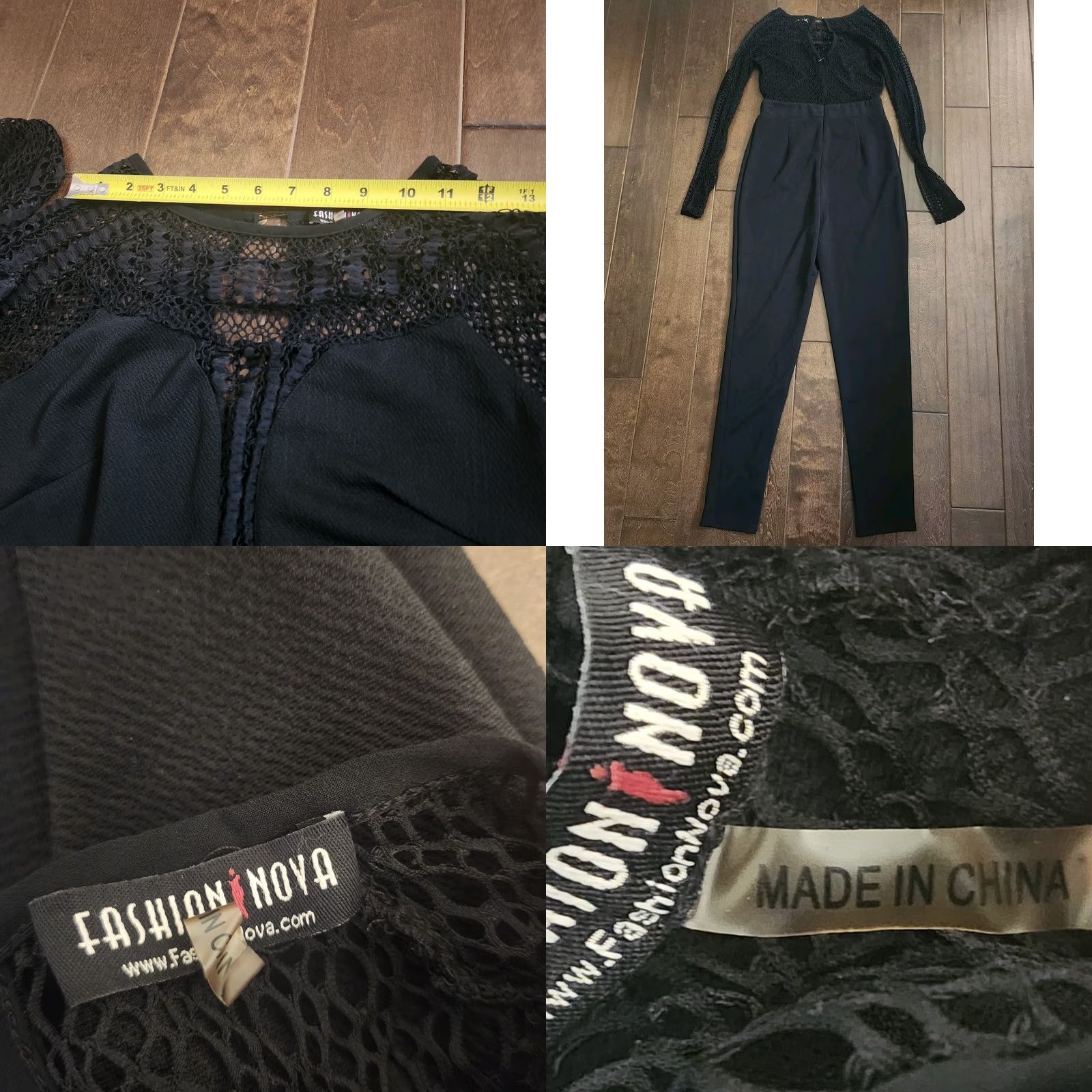 Fashion Nova Fashion Nova Jumpsuit Women's Black Long Sleeve - M - One-Piece - Clubwear - Regular Fit Size M / US 6-8 / IT 42-44 - 10 Thumbnail
