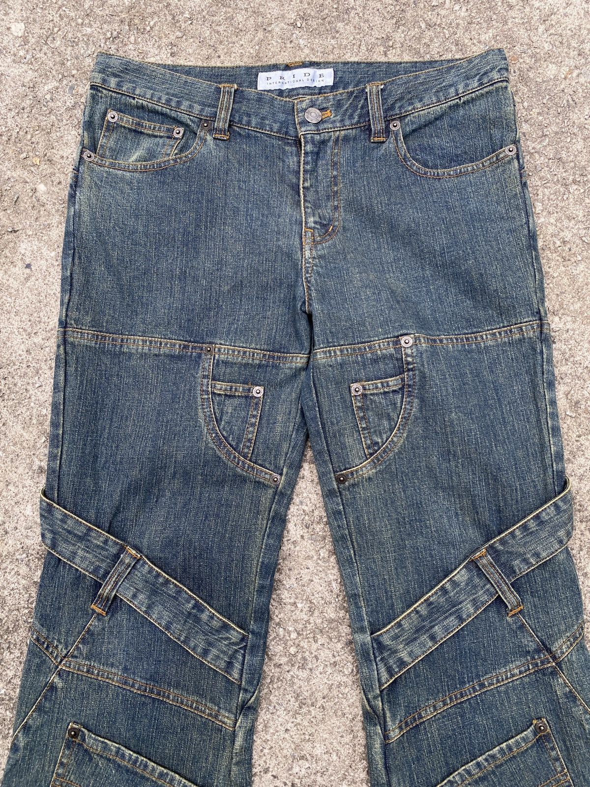 If Six Was Nine × Japanese Brand × Tornado Mart 1990s - Pride International Design Flare Jeans Size US 30 / EU 46 - 7 Thumbnail
