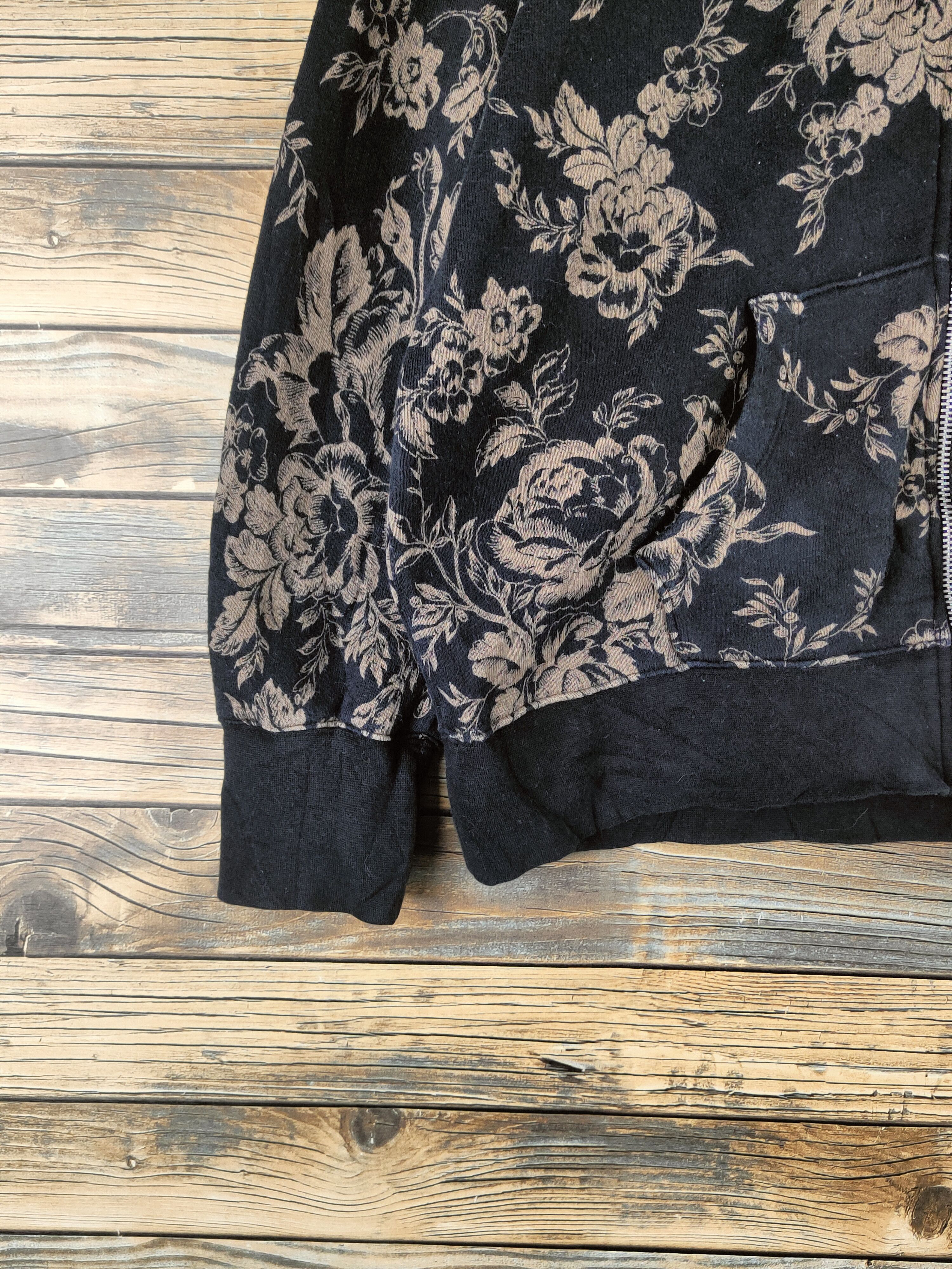 Uniqlo COLLAB🔥Uniqlo❌Cabbages &Roses Black Beige Hoodie Sweater Size XL / US 12-14 / IT 48-50 - 4 Thumbnail