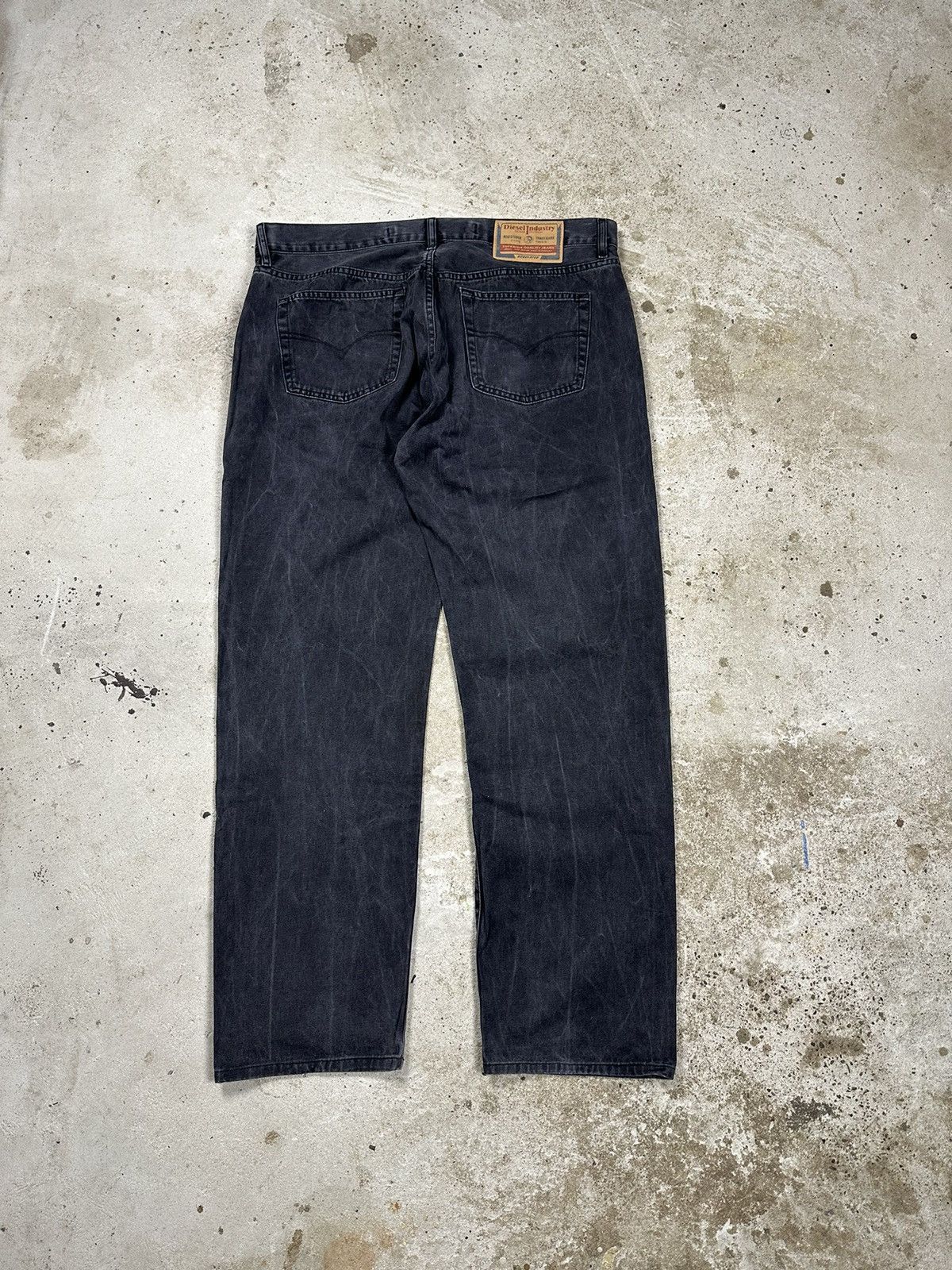 Diesel × Vintage ‼️ Vintage 90s Diesel Washed Black Grey Denim Pants Size US 38 / EU 54 - 2 Thumbnail