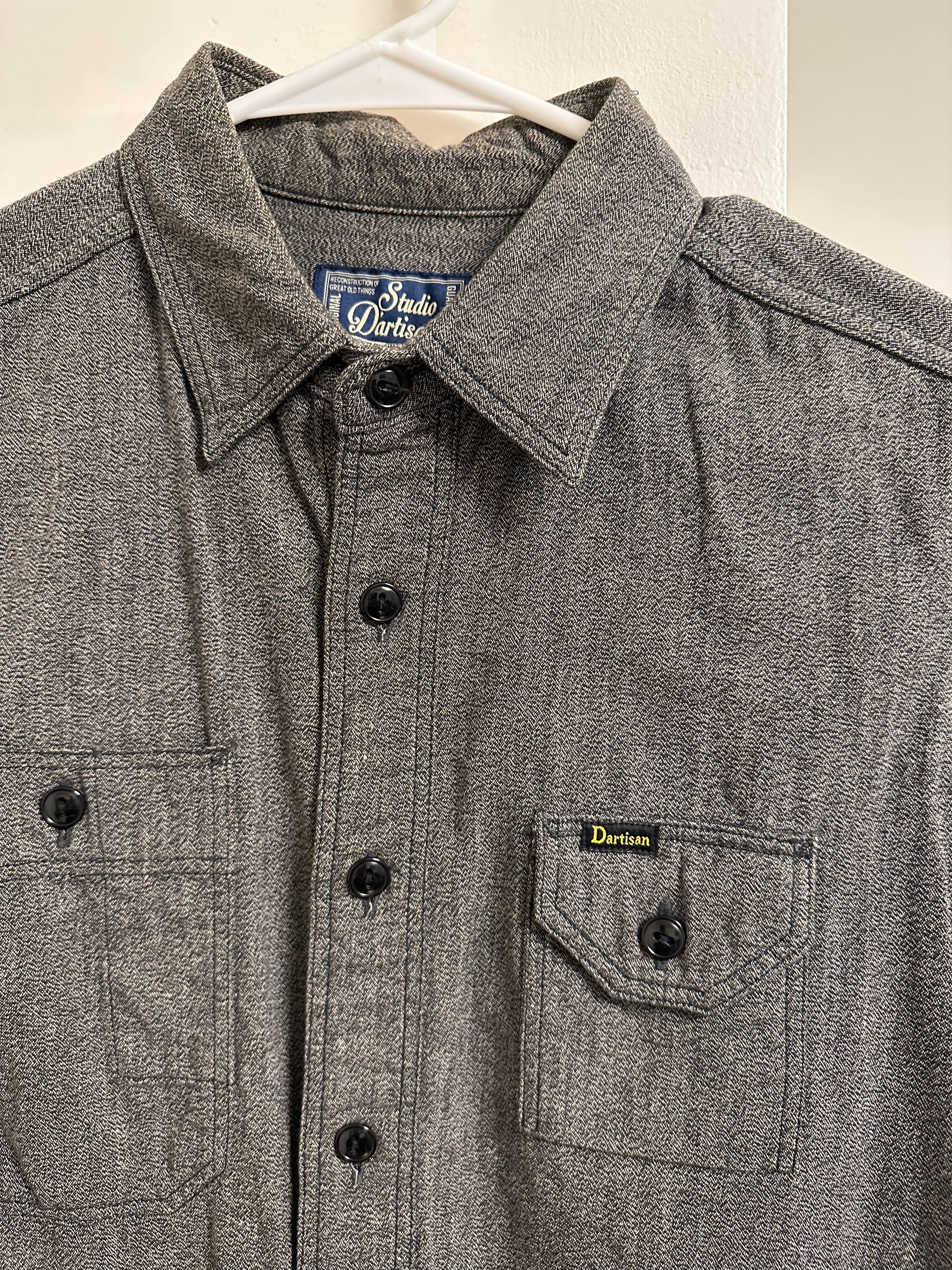 Studio D'Artisan Studio D'Artisan 6oz Selvage Chambray Work-shirt Ash Indigo Size US XS / EU 42 / 0 - 2 Thumbnail