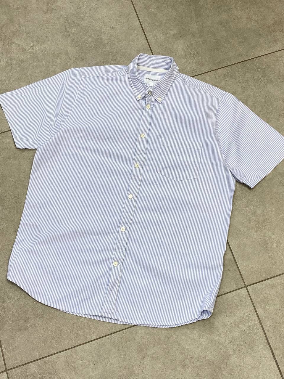Norse Projects Norse Projects Theo Oxford Short Sleeve Striped Button Shirt Size US M / EU 48-50 / 2 - 4 Thumbnail
