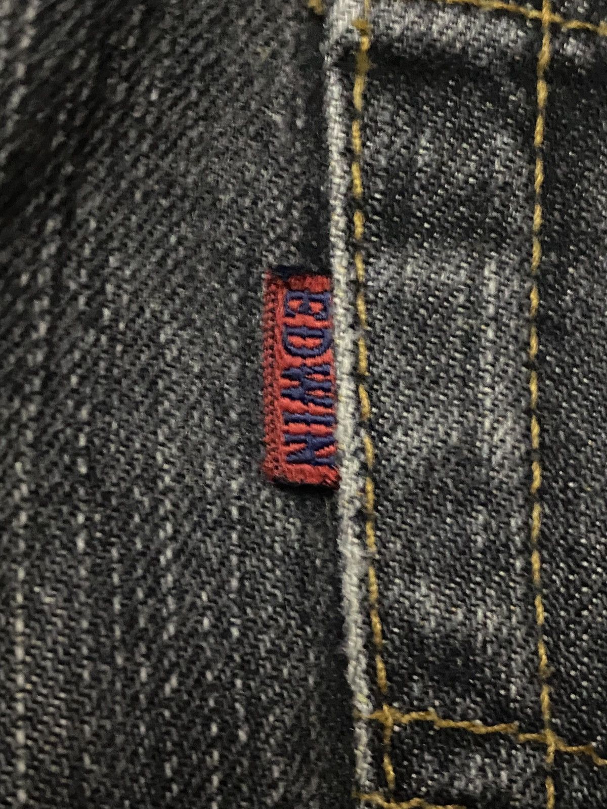 Edwin Vintage Edwin 503 Black Denim Tears Distressed Loose Jeans Size US 32 / EU 48 - 11 Thumbnail