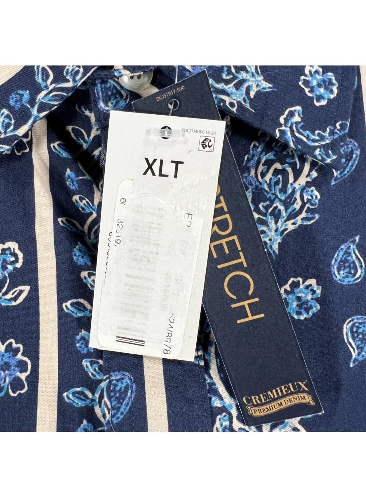 Cremieux Cremieux Shirt Men's XLT Extra Large Tall Blue Paisley Size US XL / EU 56 / 4 - 5 Thumbnail
