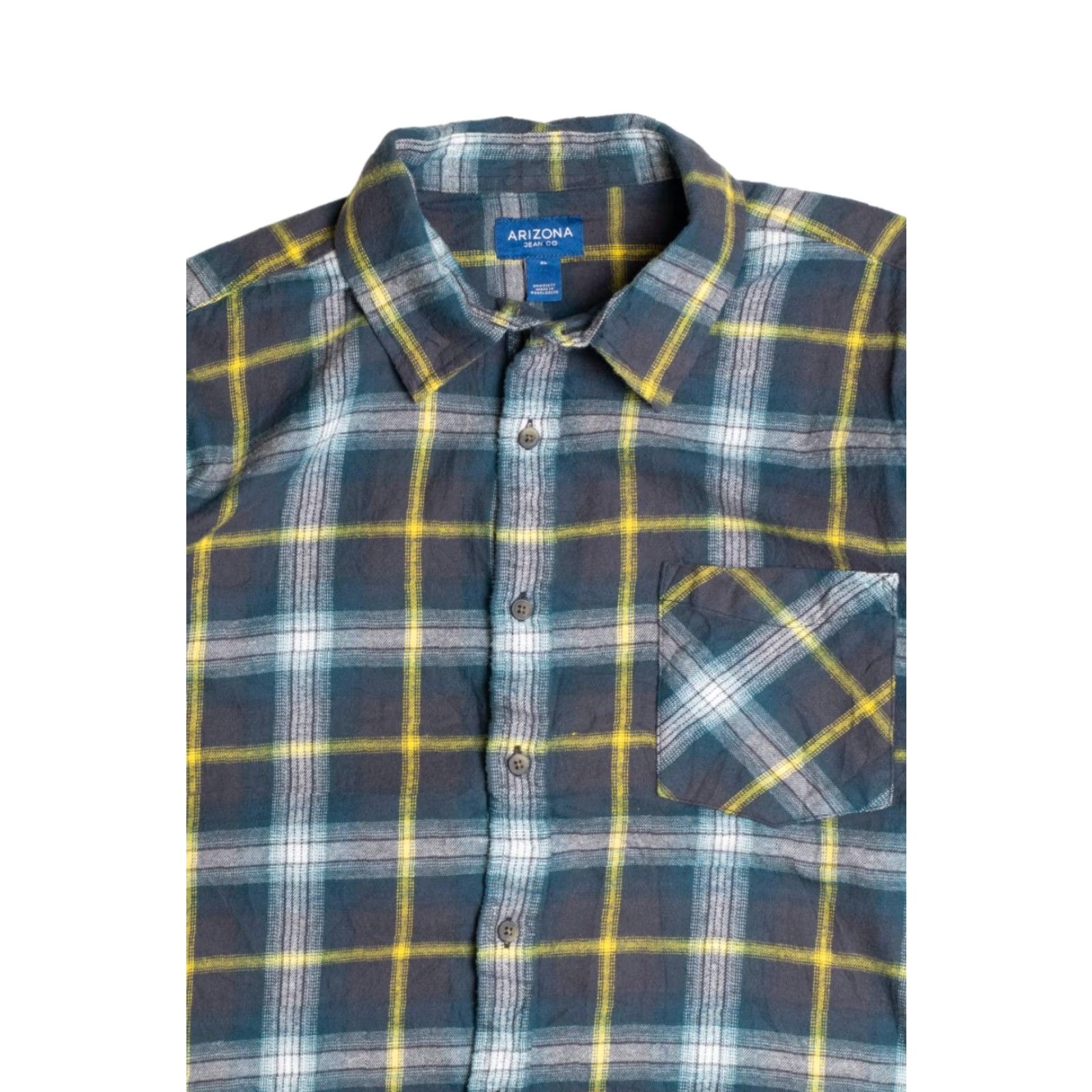 Vintage VINTAGE Arizona Flannel Shirt X-Large Blue Plaid Long Sleeve Button-Up Mens Size US XL / EU 56 / 4 - 2 Thumbnail