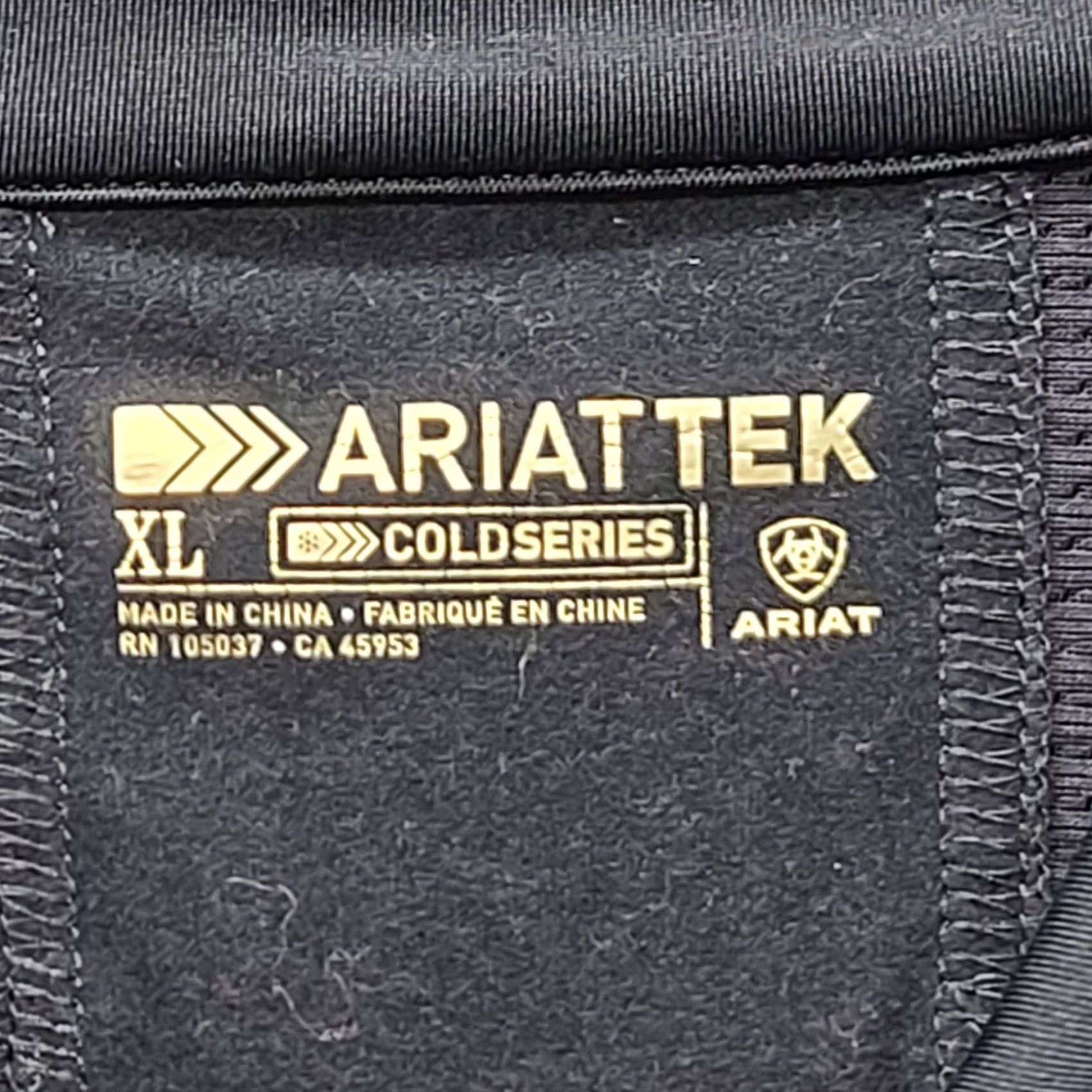 Ariat Ariat Tek Shirt Womens XL Cold Series Regular Fit Long Sleeve Full Zip Base Blue Size XL / US 12-14 / IT 48-50 - 2 Thumbnail