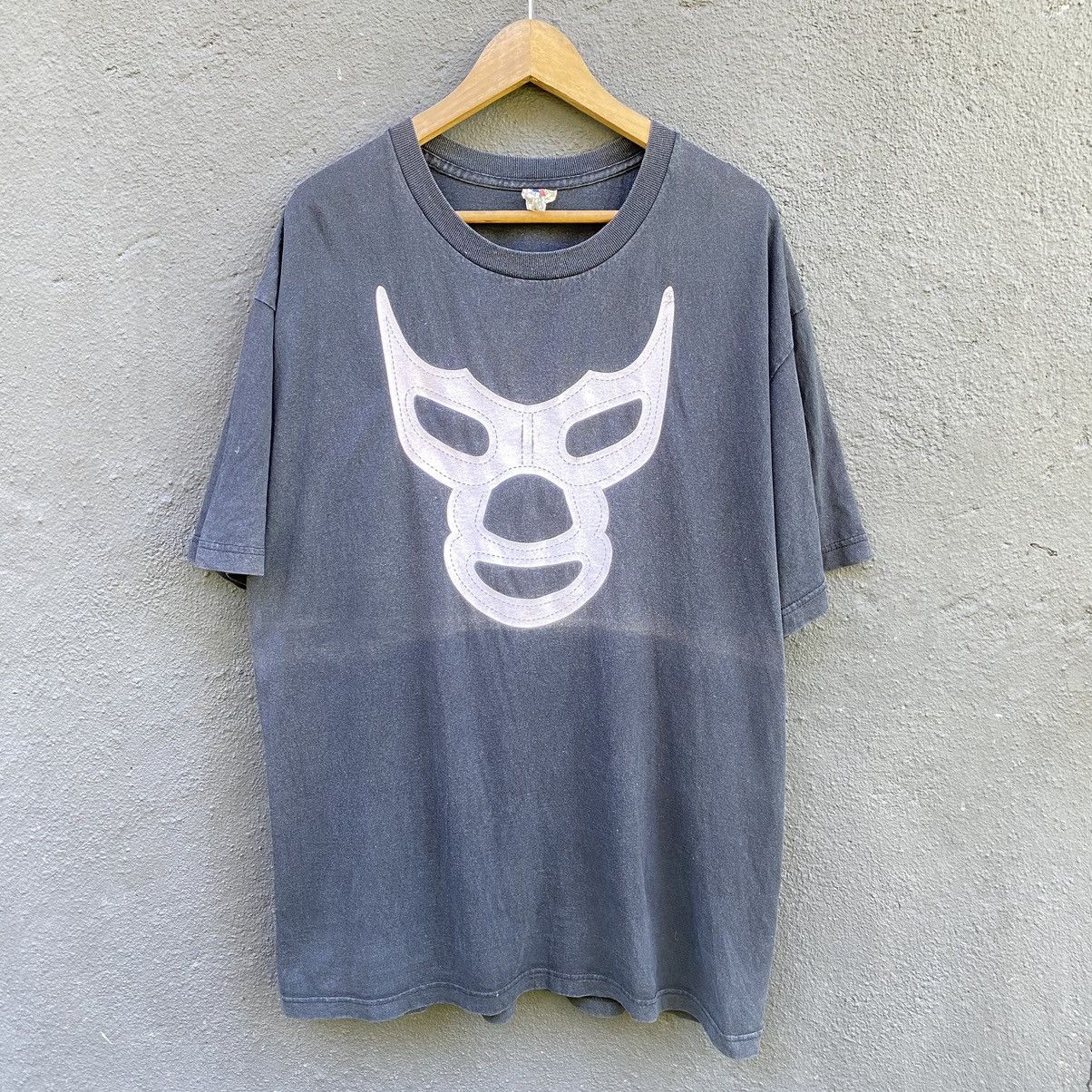 Vintage Thrashed Faded Vintage Y2K Blue Demon Mask ERD GRUNGE TEE Size US XL / EU 56 / 4 - 1 Thumbnail