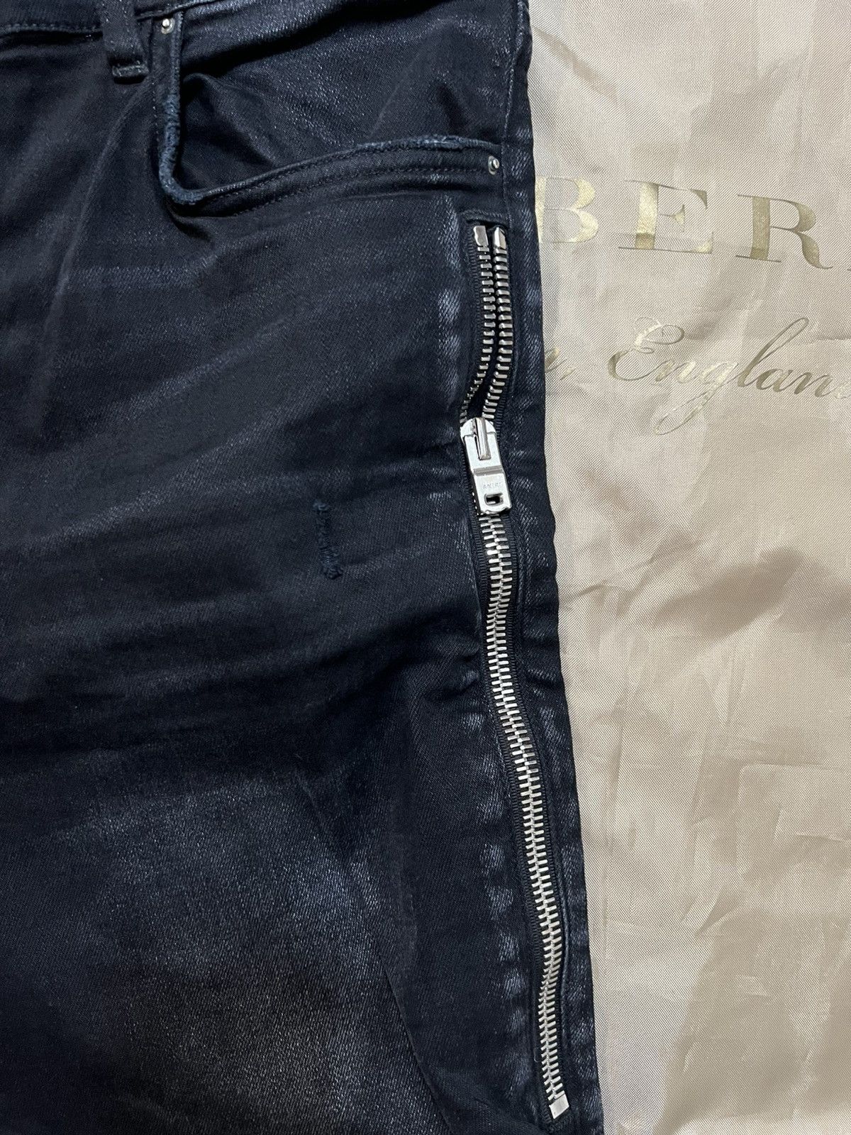 Amiri Amiri MX2 Aged Black Biker Zip Jeans Size 36 Size US 36 / EU 52 - 2 Thumbnail