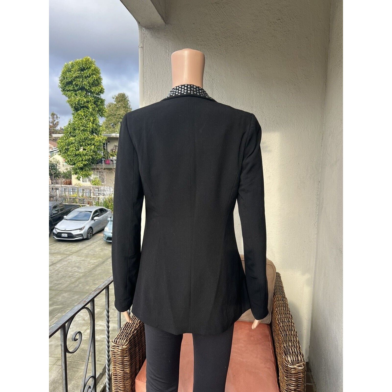 Other Romeo & Juliet Couture Women’s Blazer Black/Sliver Studs S Size S / US 4 / IT 40 - 3 Thumbnail