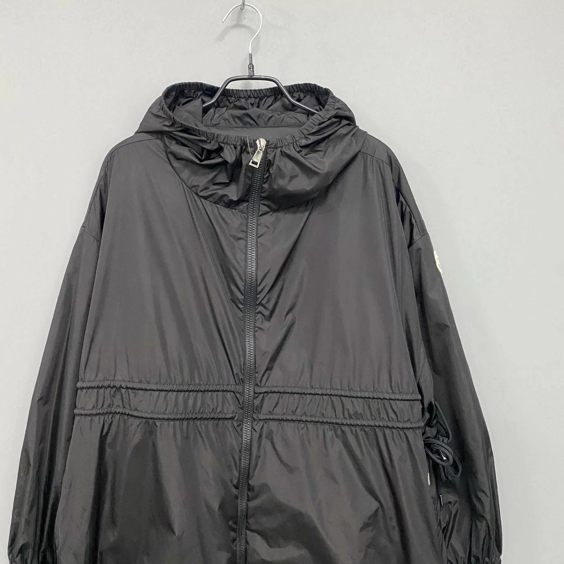Moncler Moncler women's black sleeve logo longline coat 00 Size XXS / US 00 / IT 34 - 2 Thumbnail
