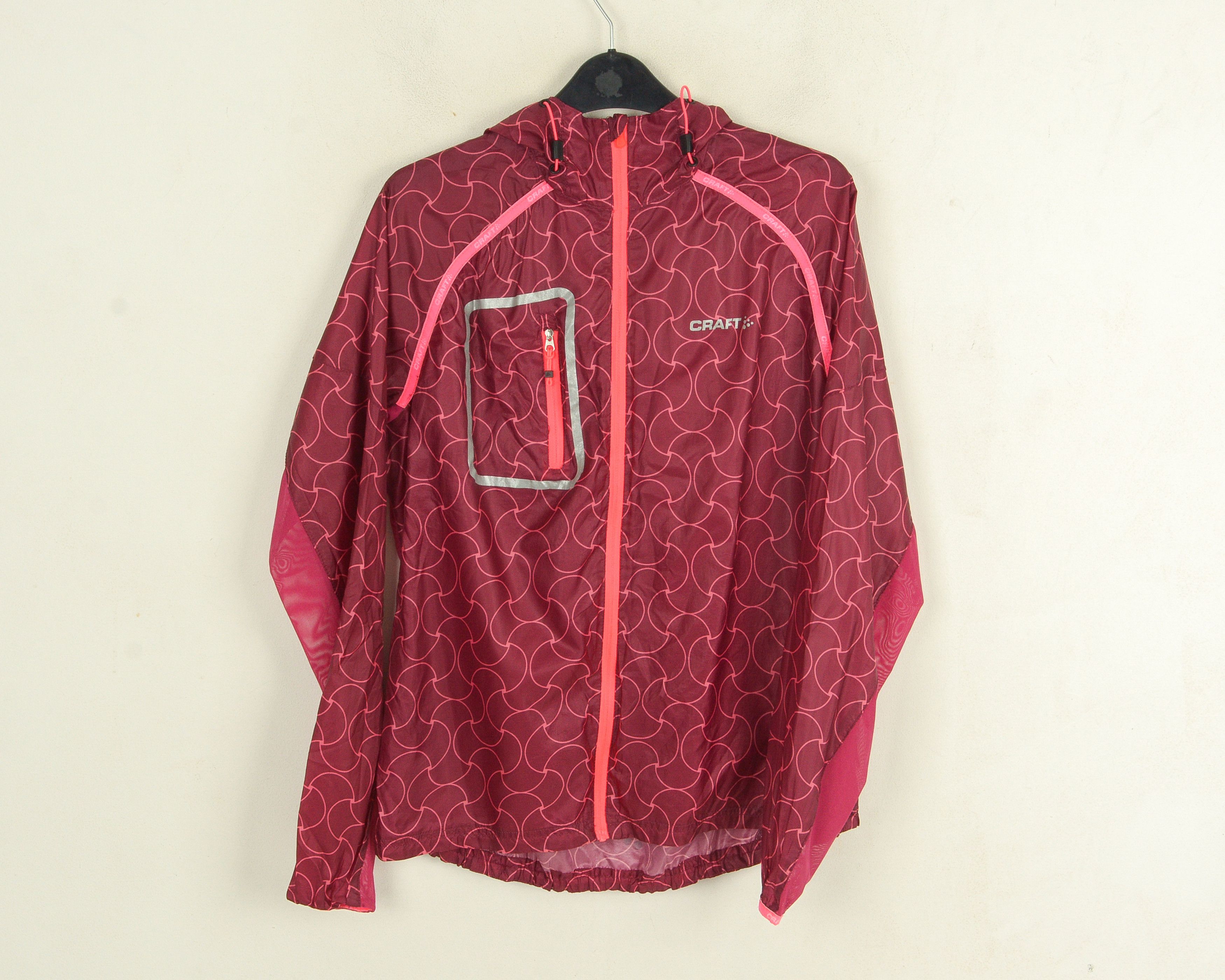 Other Craft Women L Jacket Hooded Packable Lightweight Burgundy Size L / US 10 / IT 46 - 1 Thumbnail