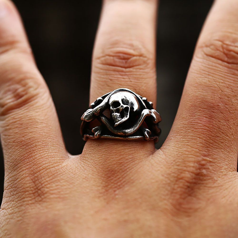 Vintage Vintage Skull Men's Ring Size ONE SIZE - 1 Thumbnail