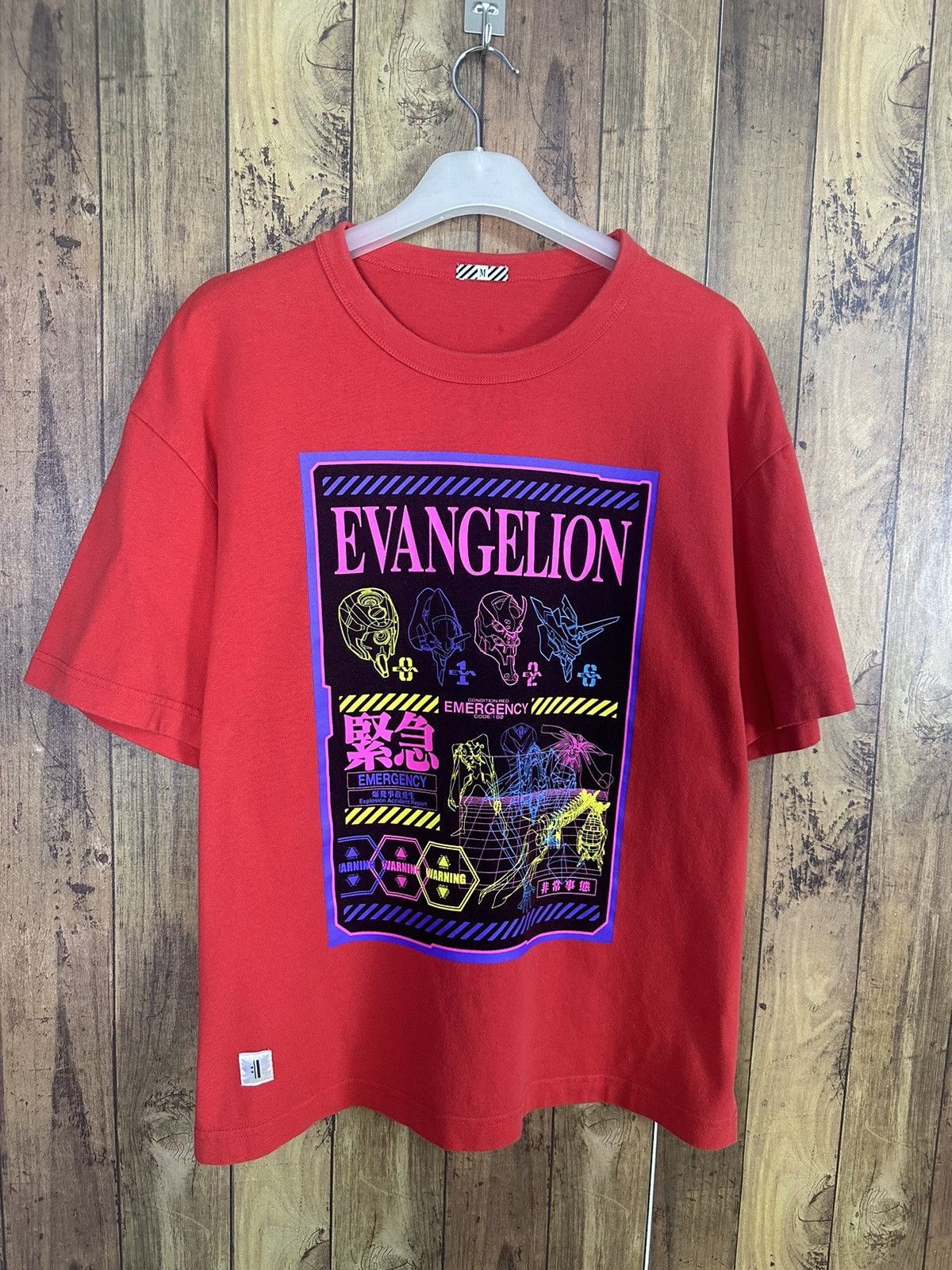 Anime Evangelion Emergency Code by Khara Baggy Shirt A389 Size US M / EU 48-50 / 2 - 2 Thumbnail