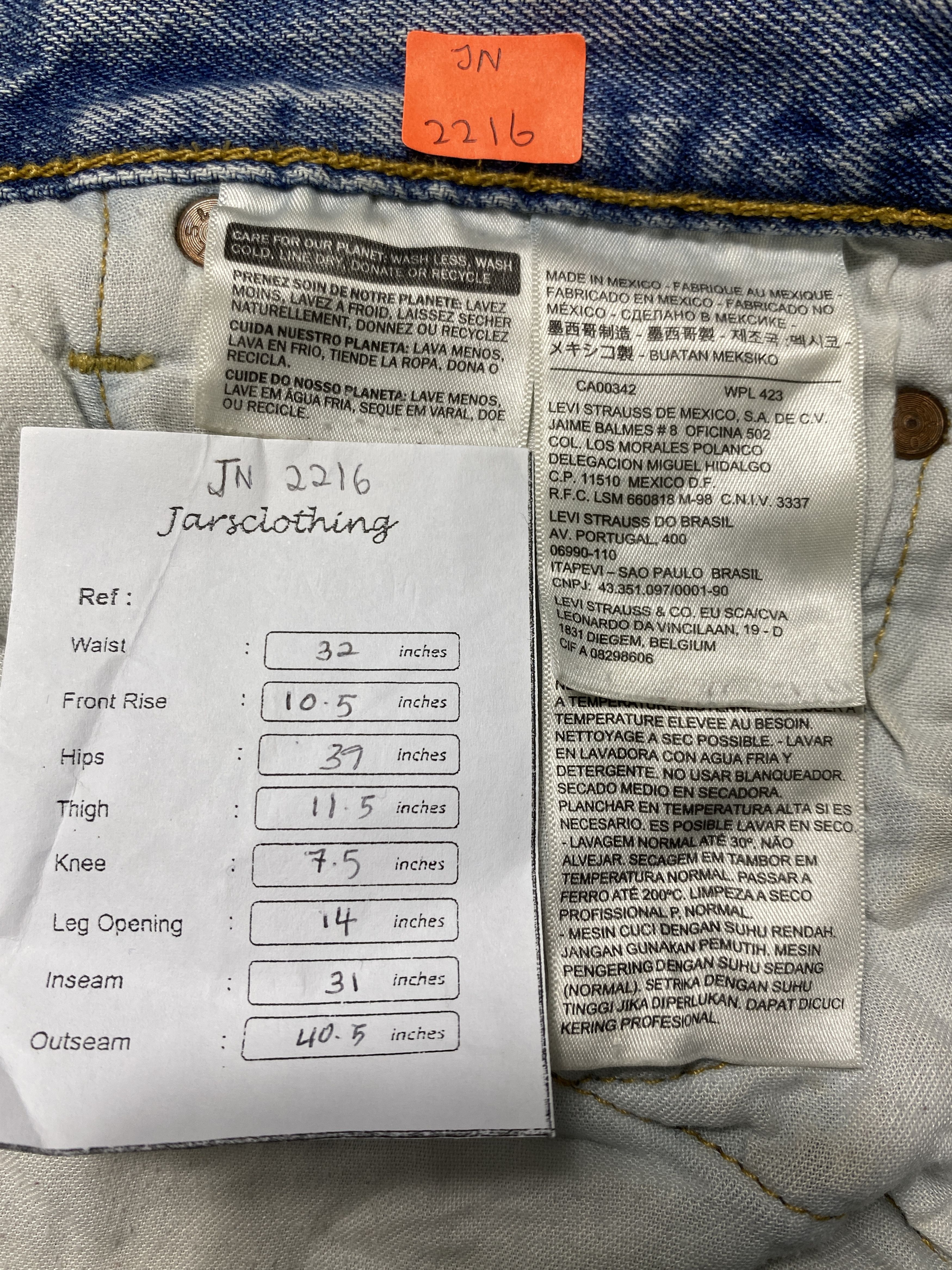 Japanese Brand Light Blue Wash Vintage Levi's 501 Jeans 32x31 Denim -JN2216 Size US 32 / EU 48 - 8 Thumbnail