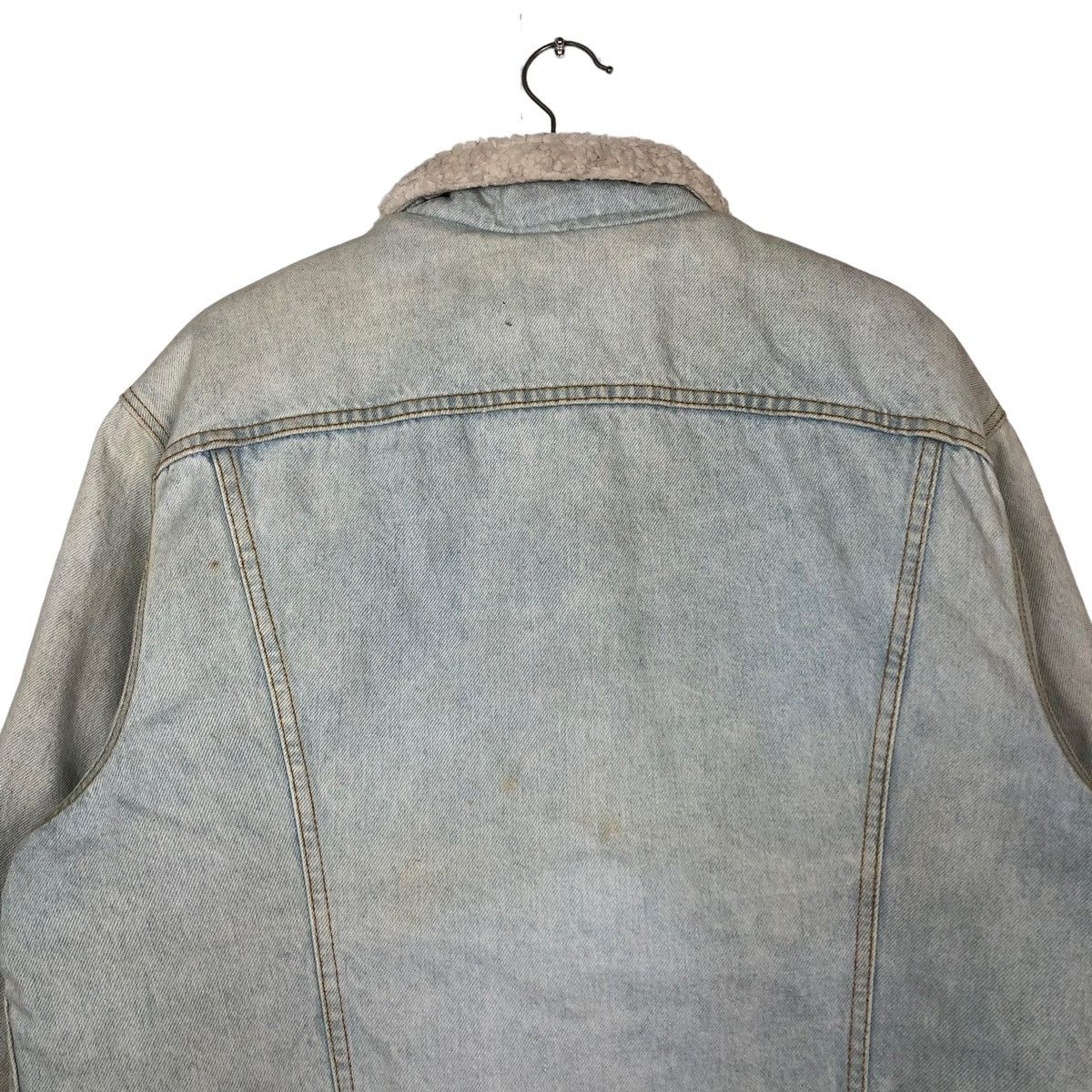 Levi's 🔥VINTAGE DENIM BIKER JACKET LEVI’S USA SHEARLING MINK FUR Size US M / EU 48-50 / 2 - 9 Thumbnail