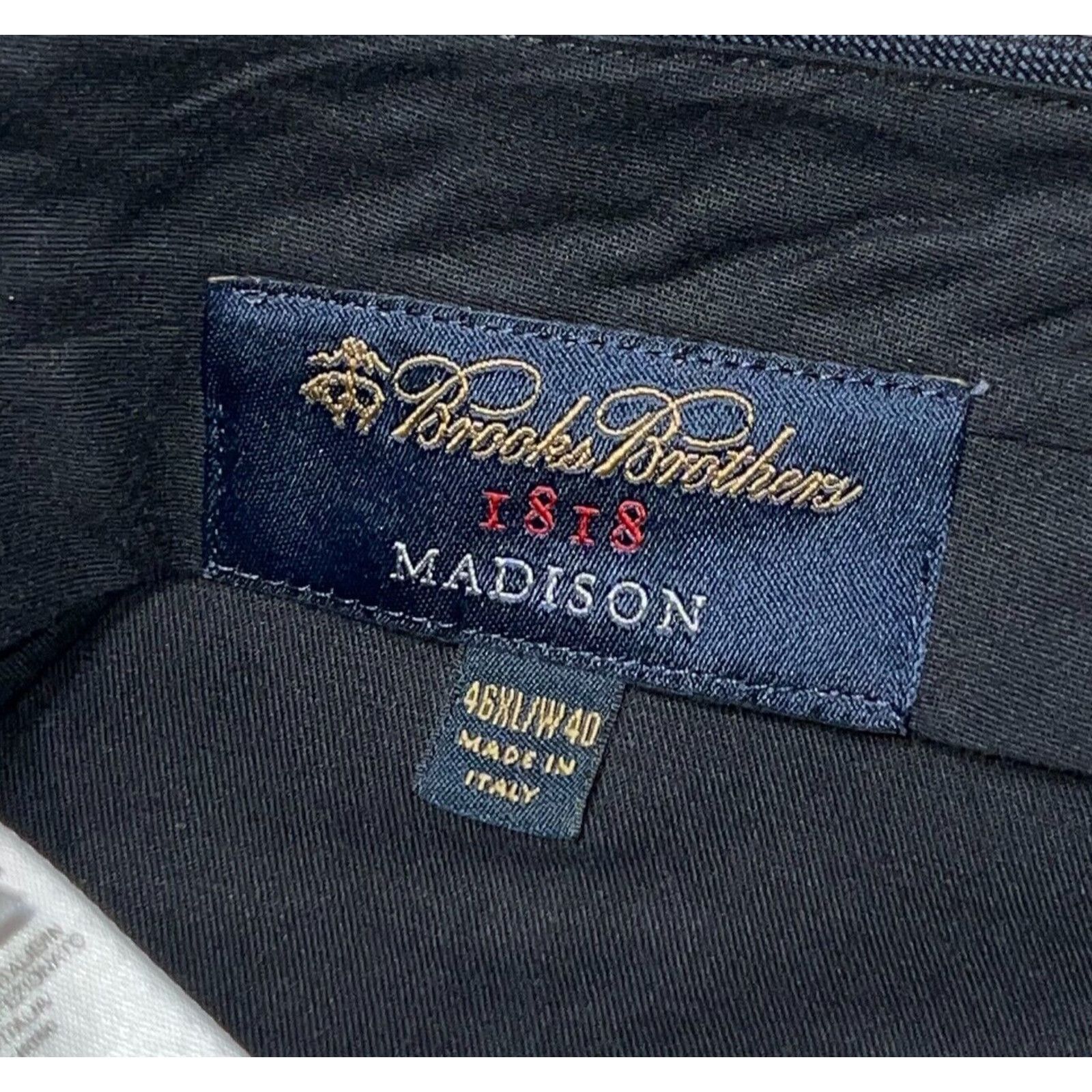 Brooks Brothers Brooks Brothers 1818 Madison 2B Suit Wool Vitale 46XL W40 Size 46R - 17 Thumbnail