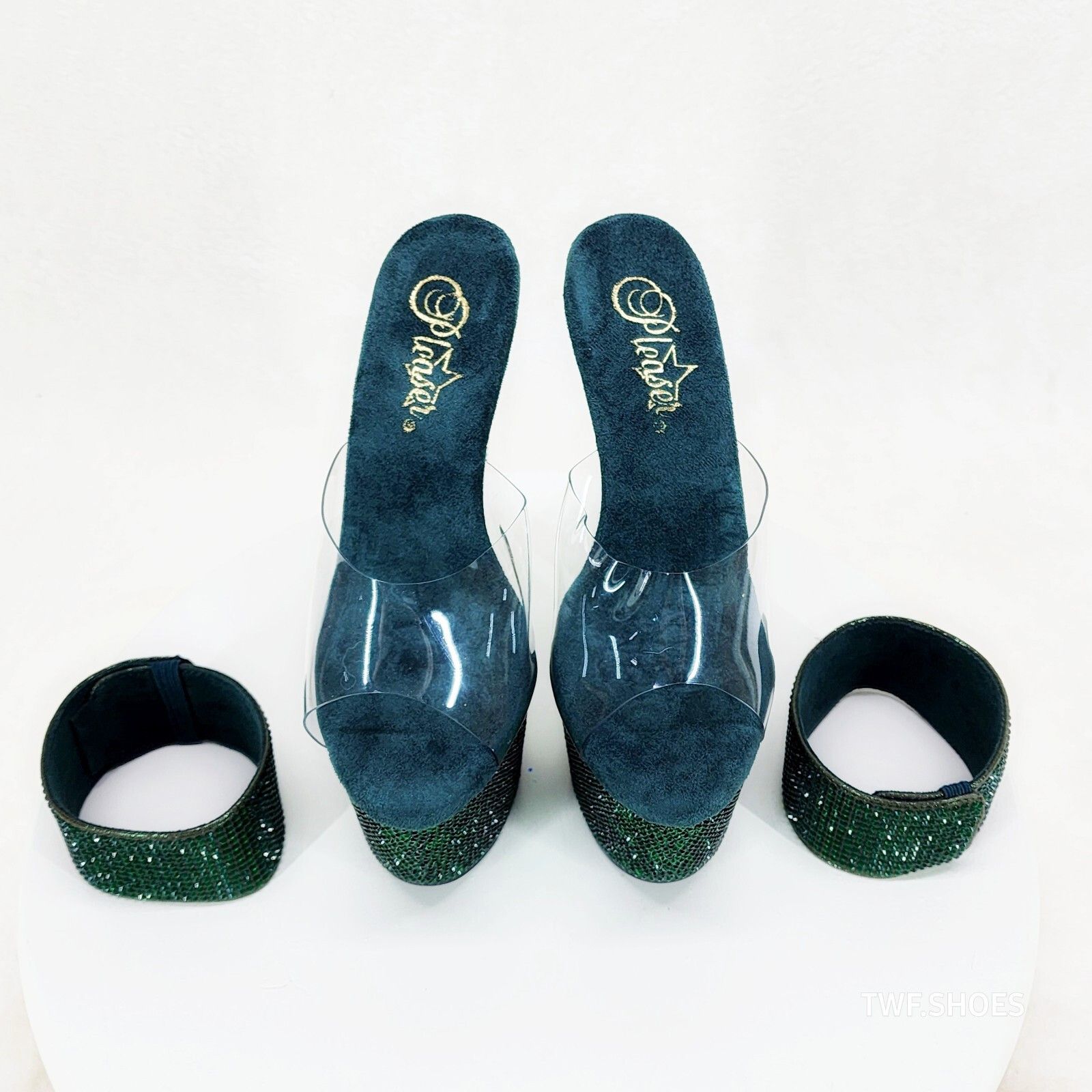 Other Bejeweled 712RS Emerald Rhinestone Platform 7" Stiletto High Size US 12 / IT 42 - 5 Thumbnail