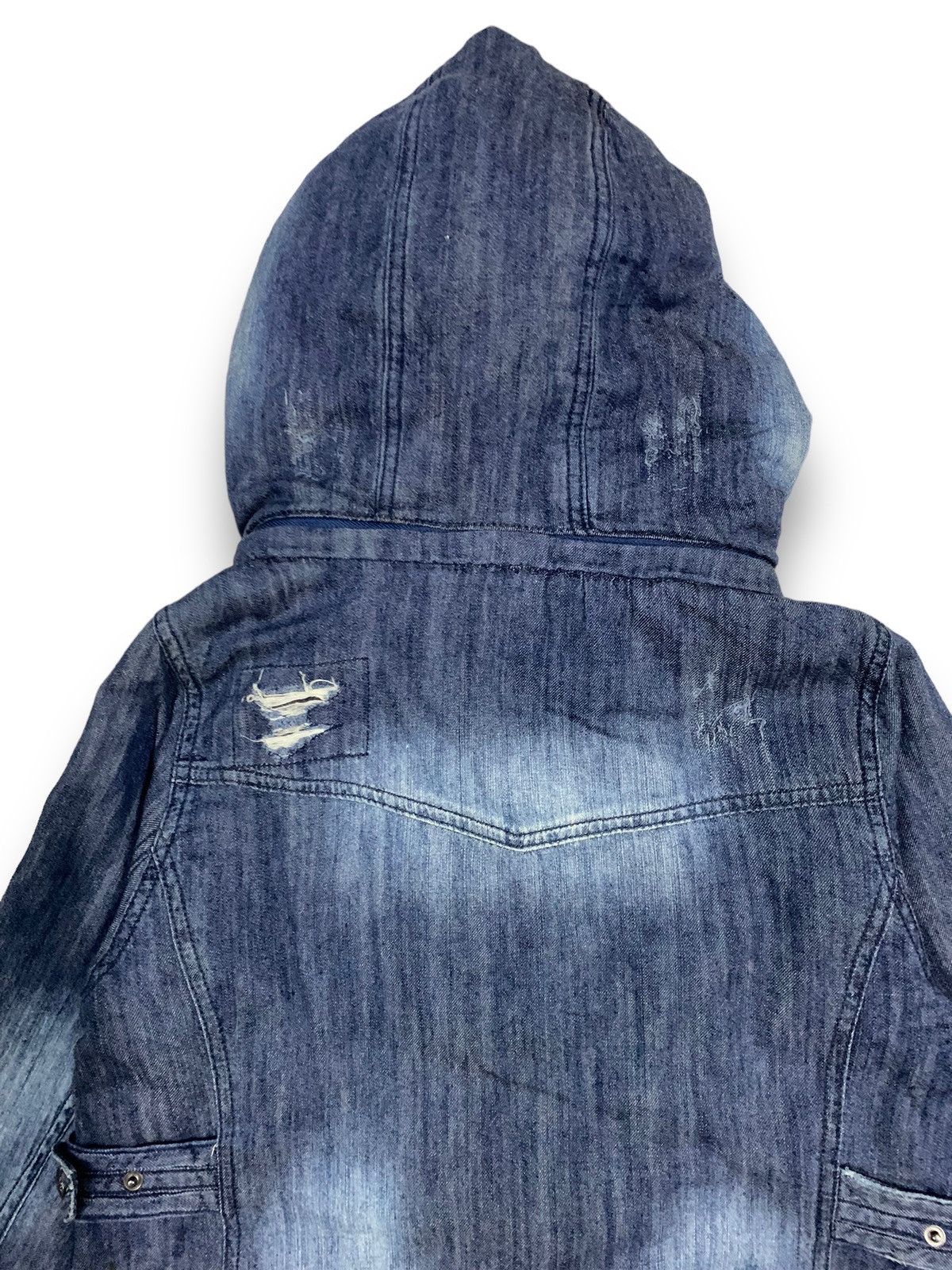 If Six Was Nine Japanese BACKS Faded Buckle Distressed Punk Denim Jacket Size US S / EU 44-46 / 1 - 18 Thumbnail