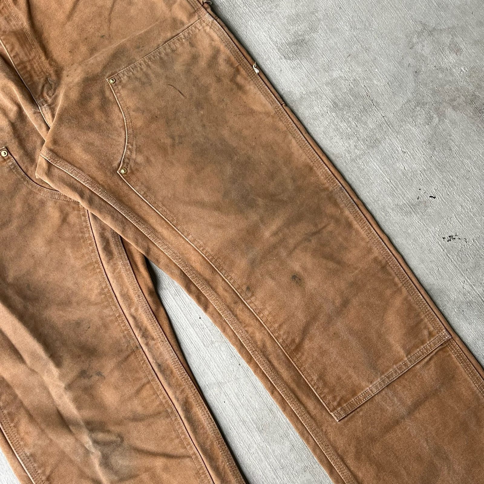 Carhartt × Vintage Carhartt brown double knee work wear carpenter pants Size US 32 / EU 48 - 11 Thumbnail
