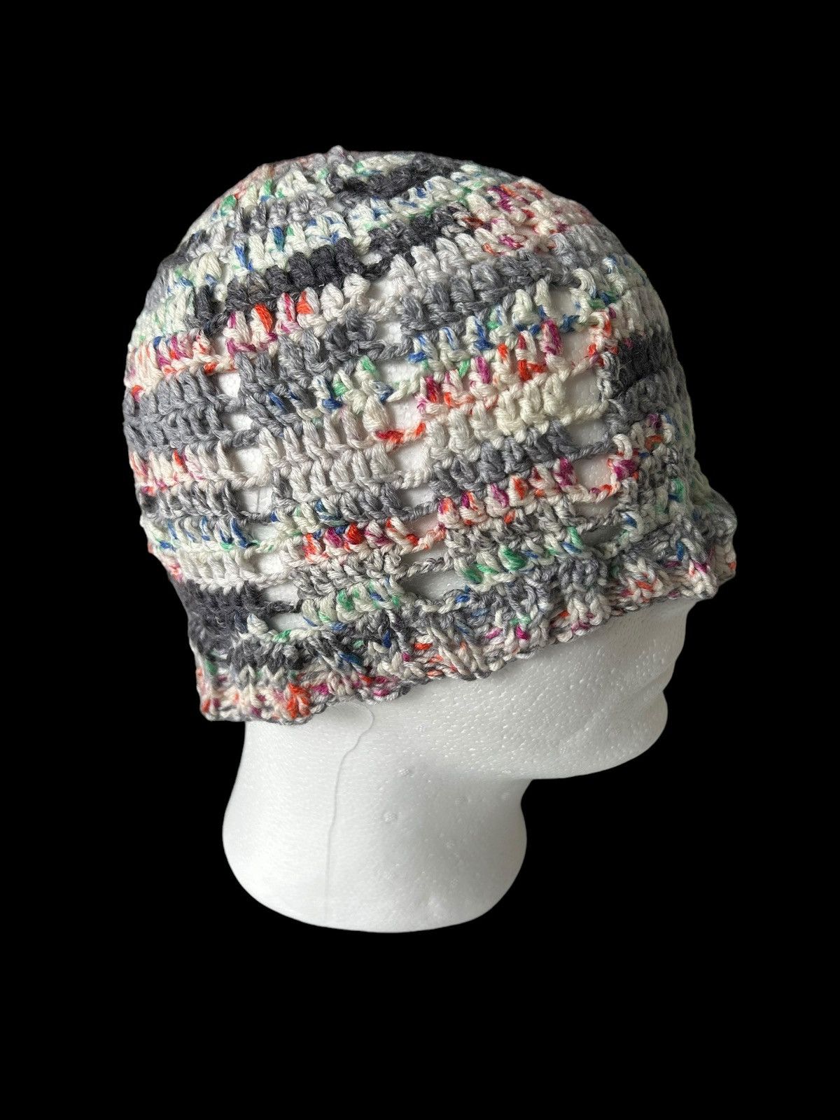 14th Addiction × Japanese Brand Crochet Knitted Distressed Design Handmade Beanie Hats Size ONE SIZE - 3 Thumbnail