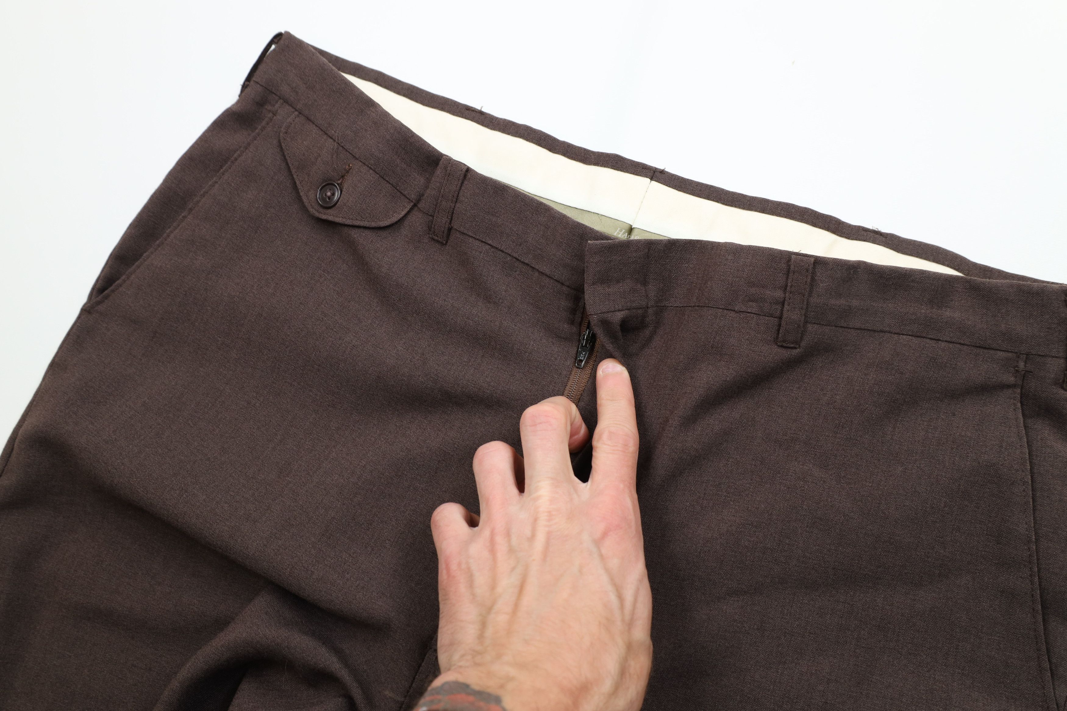 Vintage Vintage 90s Streetwear Wool Blend Wide Leg Chino Pants Size US 38 / EU 54 - 6 Thumbnail