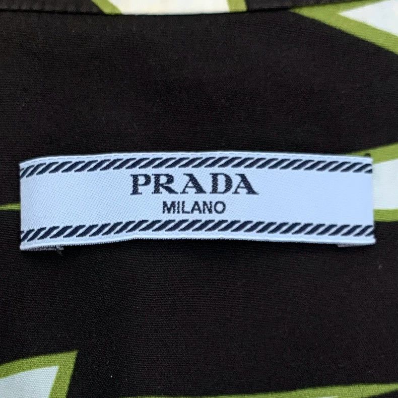 Prada Prada Size 38 Logo floral lightning print lapel color-block Size US XXS / EU 40 - 6 Thumbnail