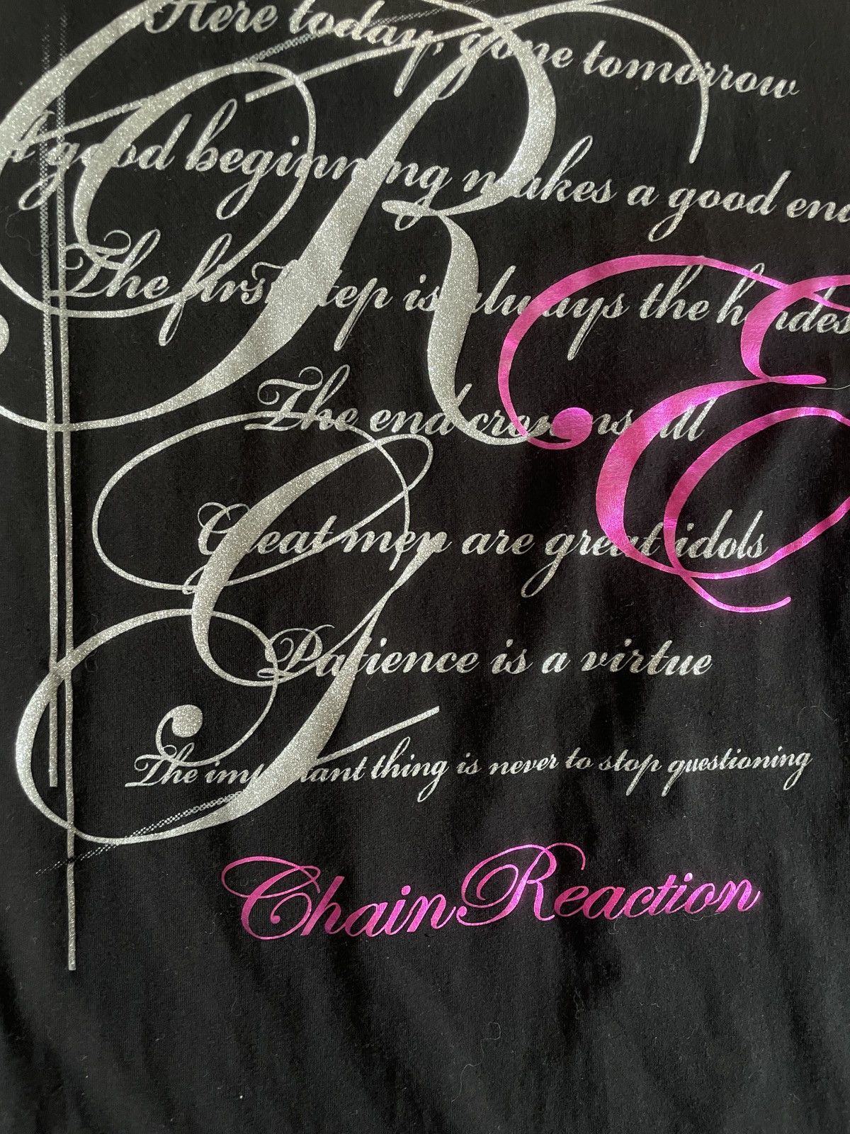 If Six Was Nine 2000s Japanese archive Vkei Glitter Rhinestone Poem Tee Size US S / EU 44-46 / 1 - 8 Thumbnail