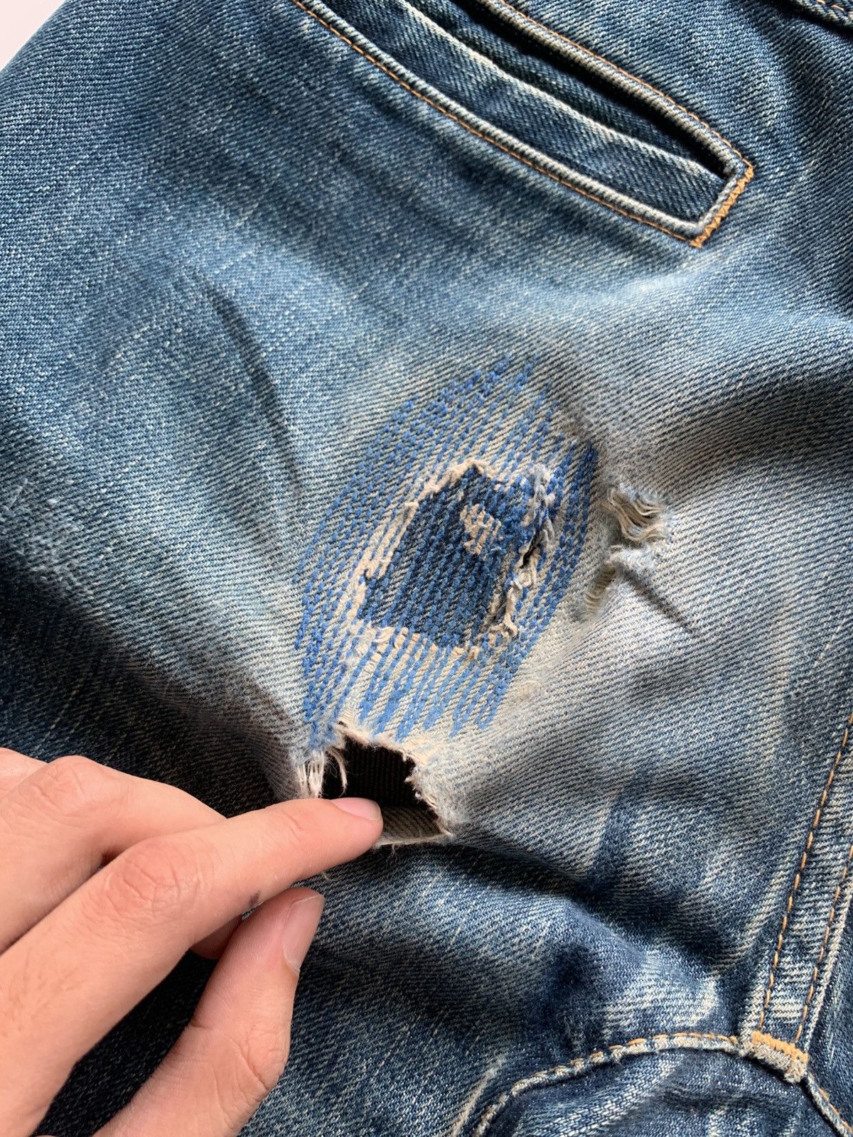 Kapital BRU NA BOINNE SELVEDGE JAPANESE RUSTY DISTRESSED DENIM Size US 29 - 19 Thumbnail