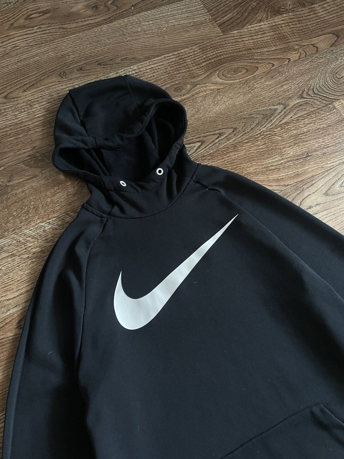 Nike × Vintage Vintage Nike Hoodie Boxy Fit Big Swoosh Y2k Size US M / EU 48-50 / 2 - 3 Thumbnail