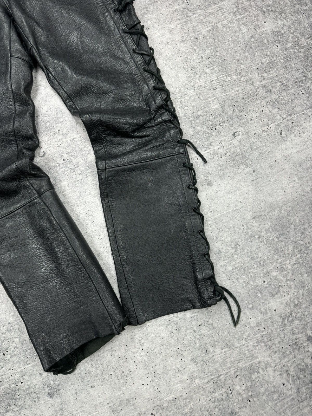 Genuine Leather Vintage 90’s Y2K Style Casual Cowboy Genuine Leather Pants Size US 30 / EU 46 - 3 Thumbnail