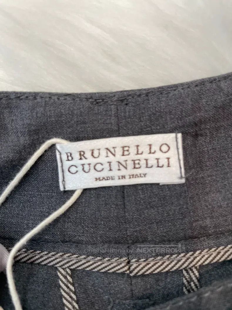 Brunello Cucinelli Brunello Cucinelli Black Gray Wool Casual Long Pants Size 26" / US 2 / IT 38 - 8 Thumbnail