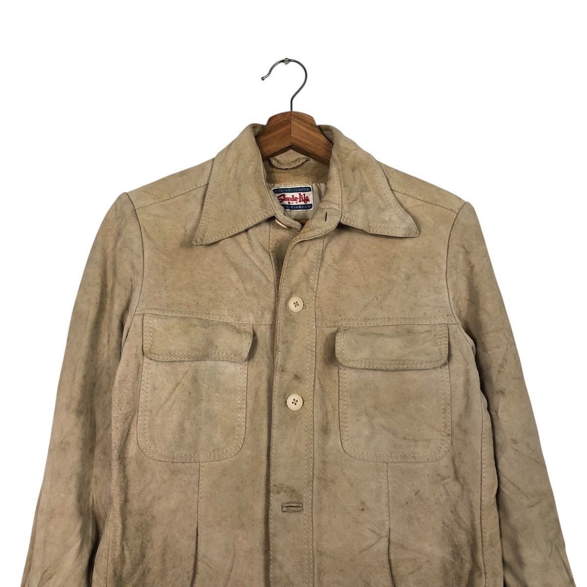 Japanese Brand 📌Vintage Chore Button Leather Jacket Suede Issey Miyake Size US M / EU 48-50 / 2 - 5 Thumbnail