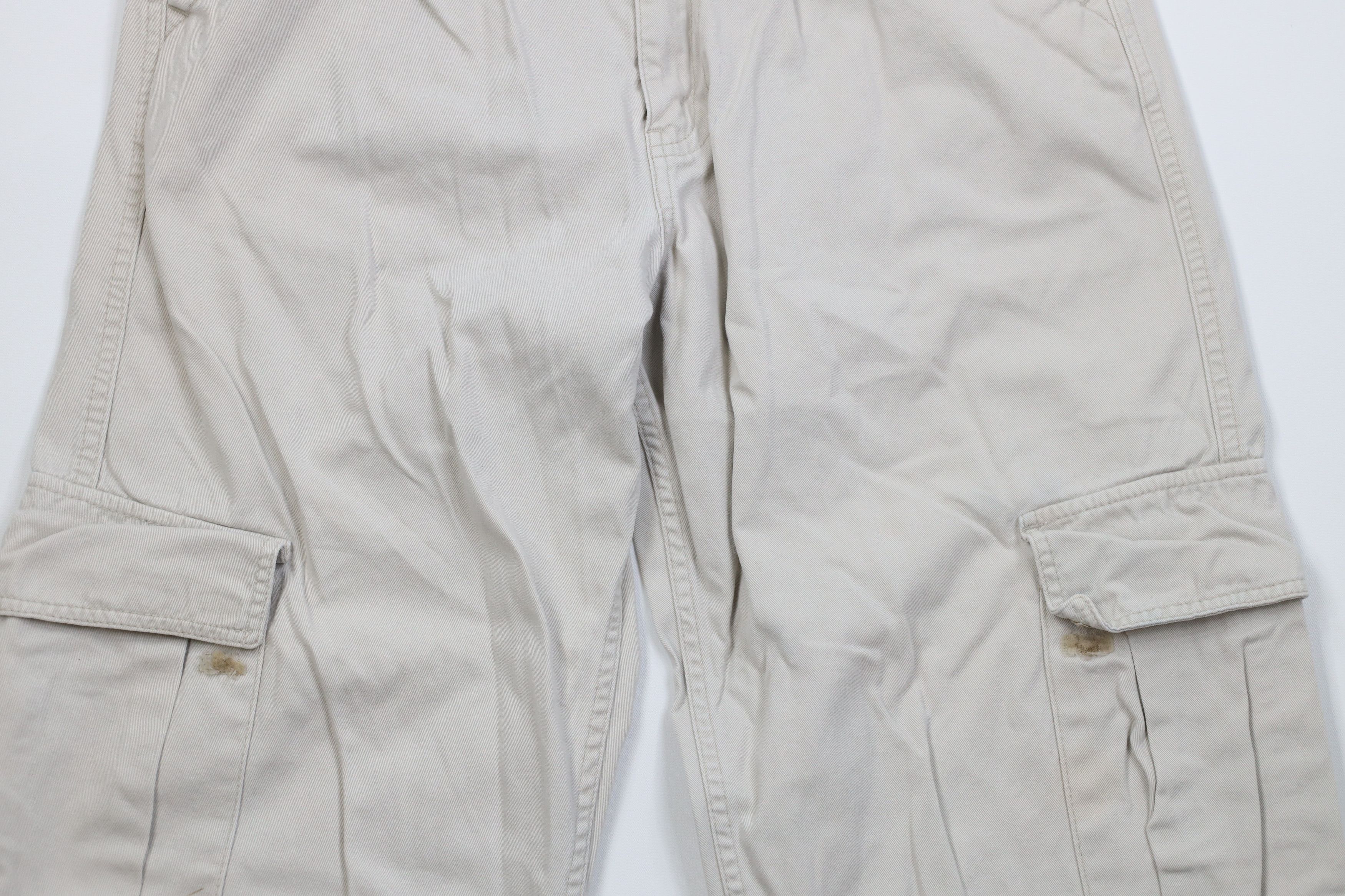 Levi's Vintage Y2K 2001 Levis Silvertab Wide Leg Cargo Pants Beige Size US 32 / EU 48 - 3 Thumbnail