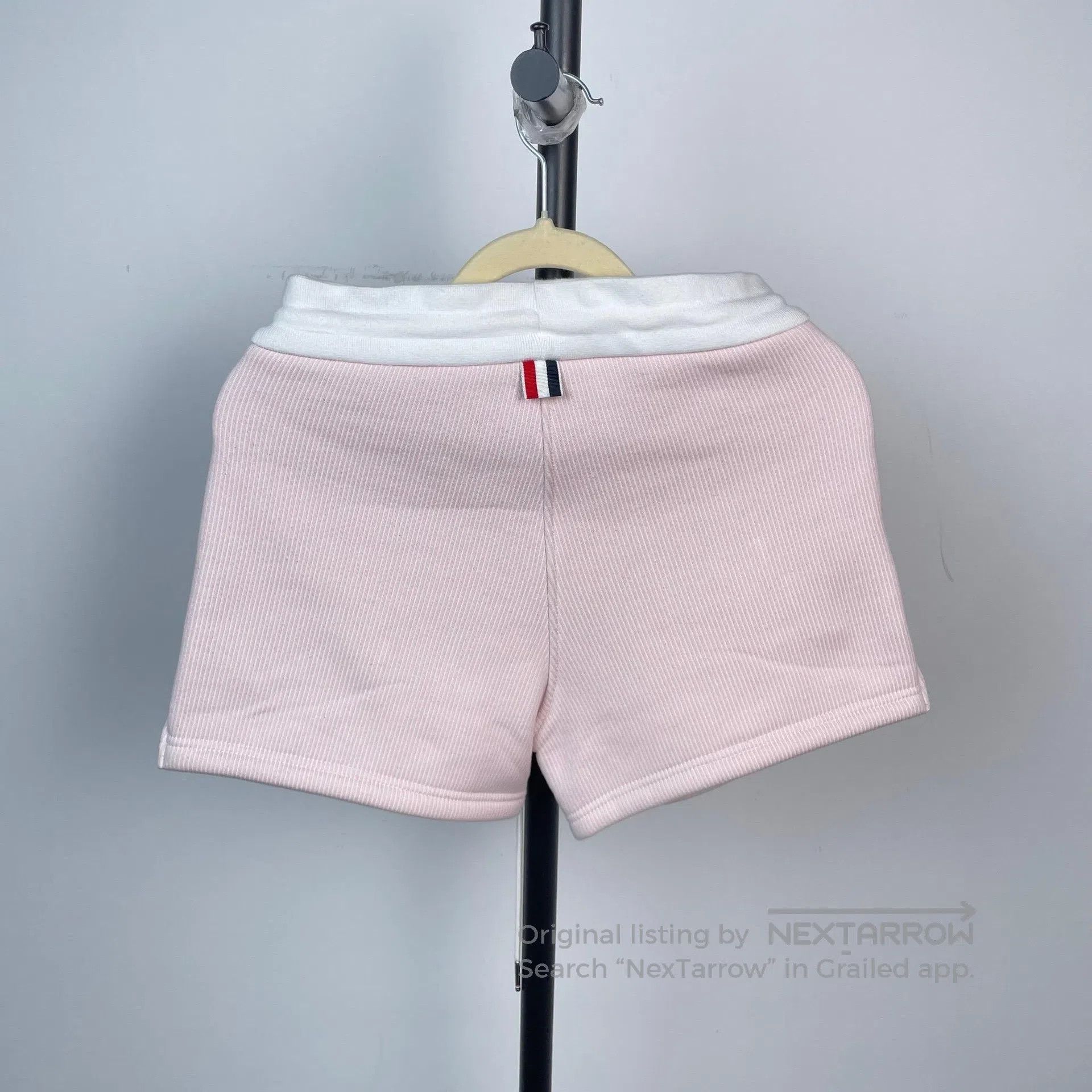 Thom Browne Thom Browne Pink and white color block shorts| Size 37" - 2 Thumbnail