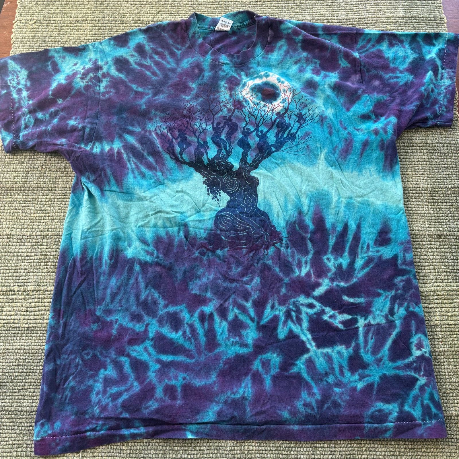 Fruit Of The Loom × Vintage Vintage 1990s Tie Dye Single Stitched Hippie Art Tee Sz XXL Size US XXL / EU 58 / 5 - 1 Thumbnail