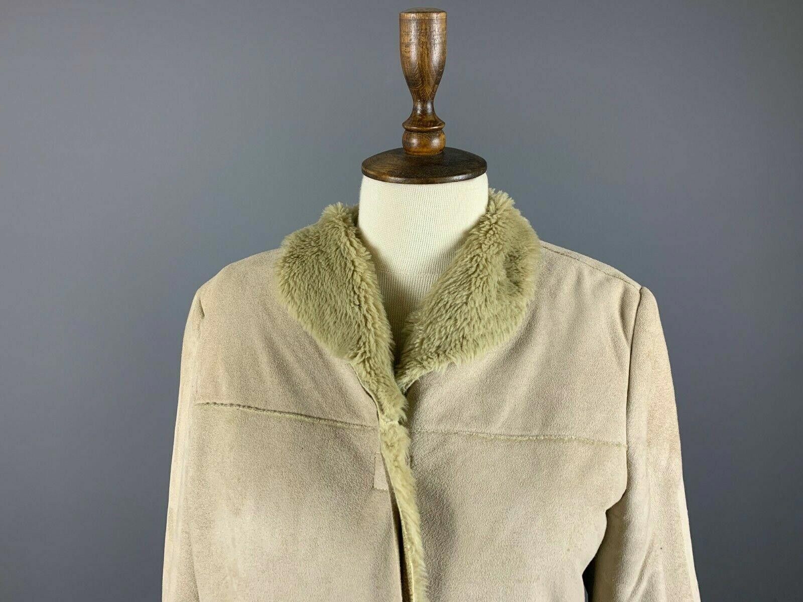 Designer Ladies Armani Jeans Beige Snap Coat Jacket Size USA 6 Size M / US 6-8 / IT 42-44 - 2 Thumbnail
