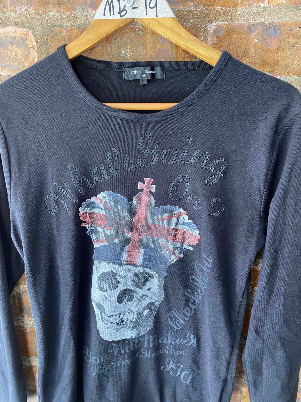 In The Attic 🔥Vintage UK king Skull poem Size US M / EU 48-50 / 2 - 4 Thumbnail