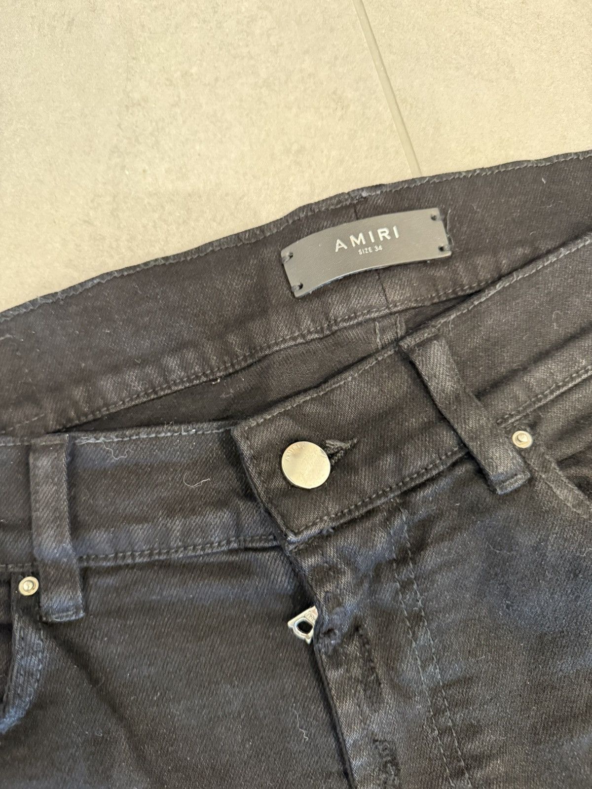 Amiri Amiri Jean Mx1 Patchwork Distressed Denim Jeans Size US 34 / EU 50 - 4 Thumbnail