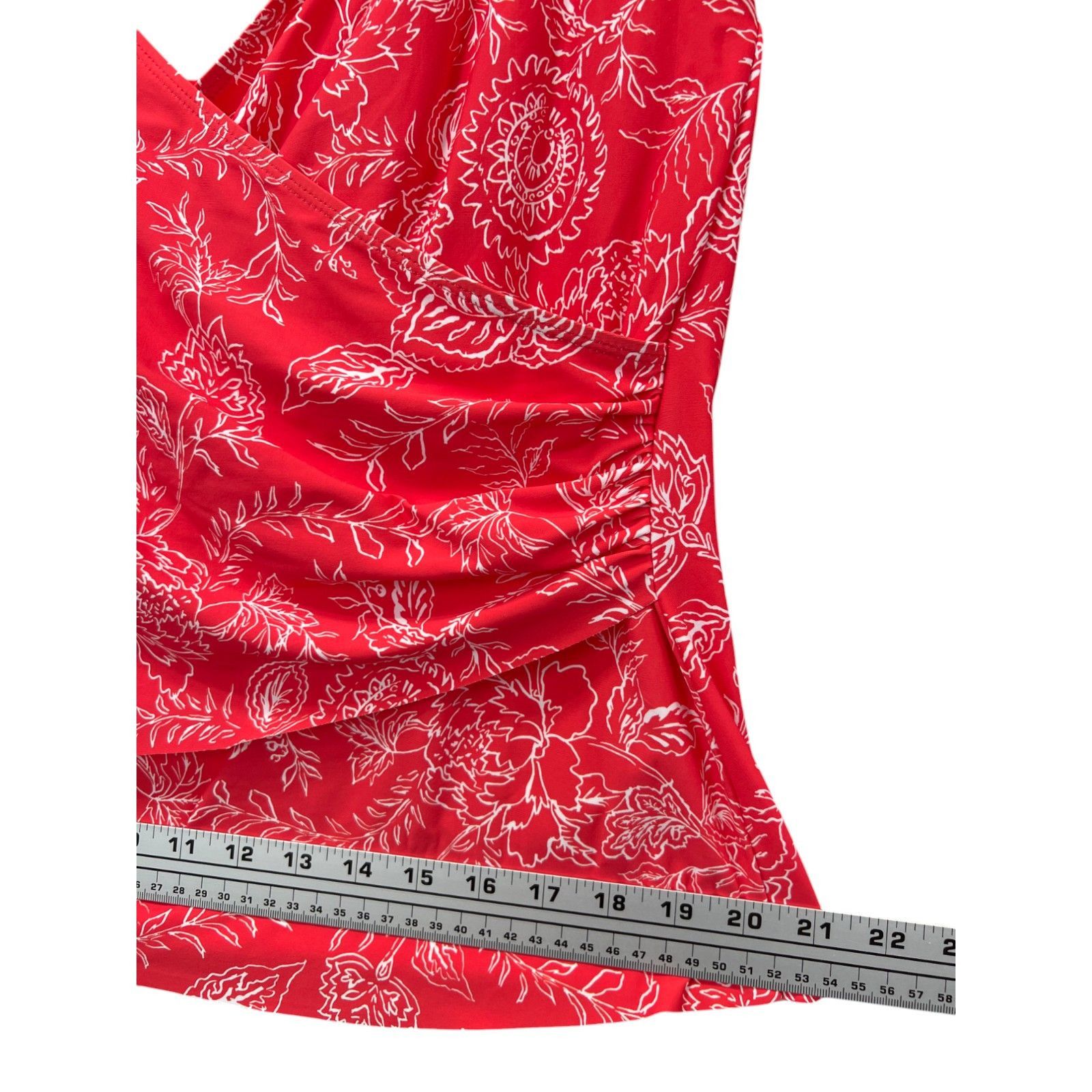 Other Liz Claiborne - Women's Lined Paisley Tankini Swimsuit Top - Size ONE SIZE - 7 Thumbnail