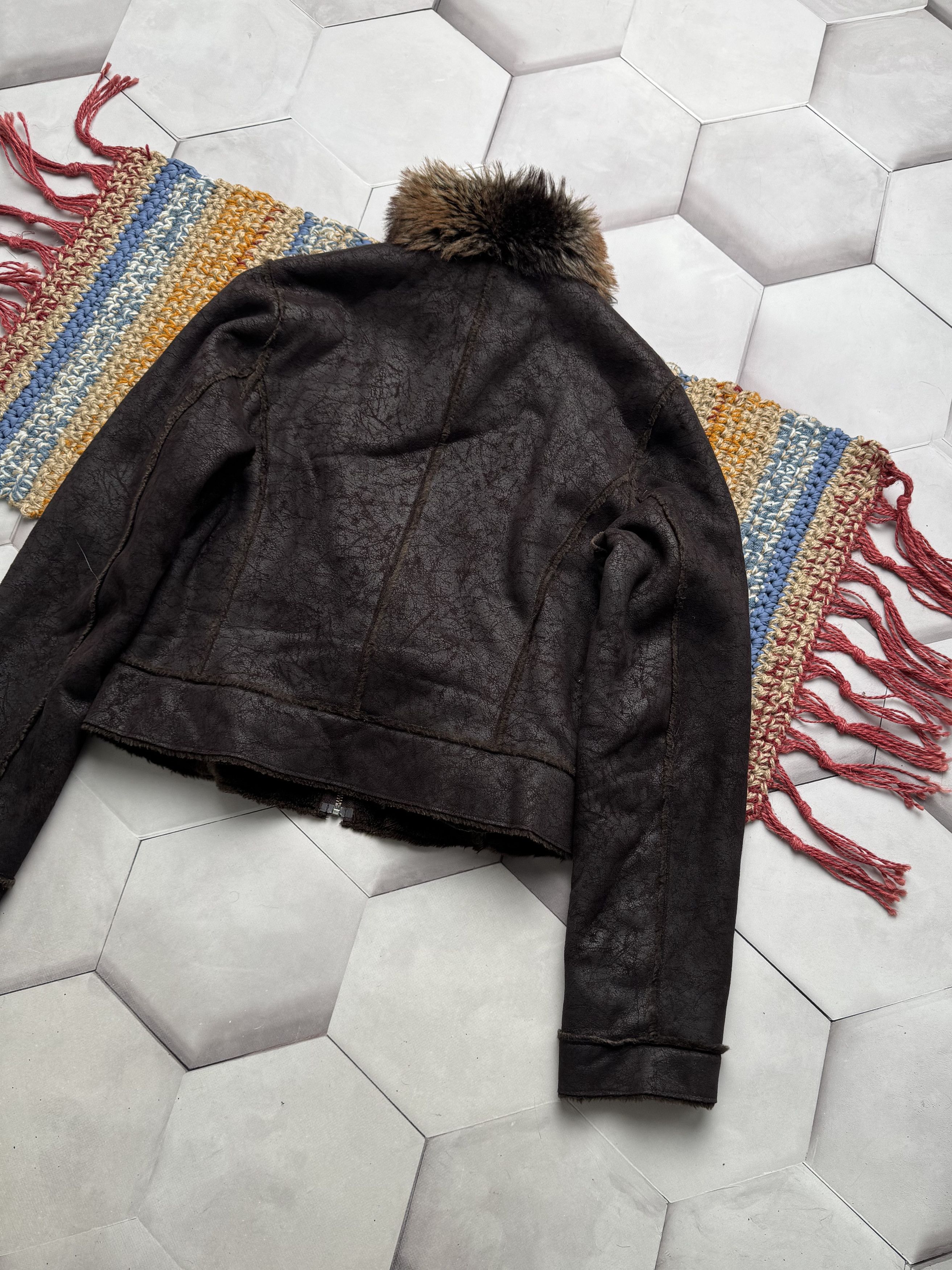 Vintage Vintage Cropped Faux Fur Jacket (E4) Size M / US 6-8 / IT 42-44 - 7 Thumbnail