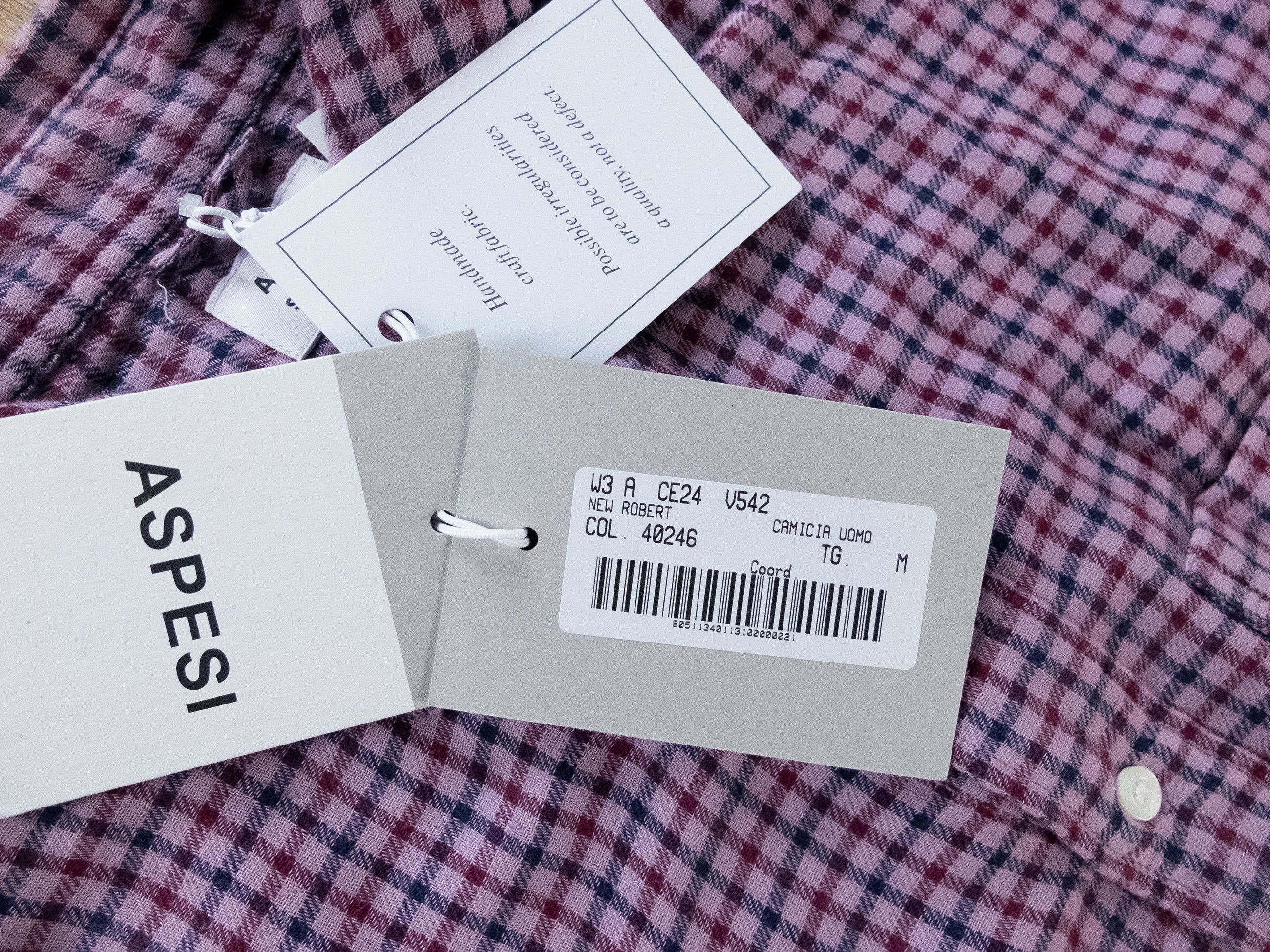 Aspesi ASPESI New Robert pink plaid button down flannel shirt M Size US M / EU 48-50 / 2 - 3 Thumbnail
