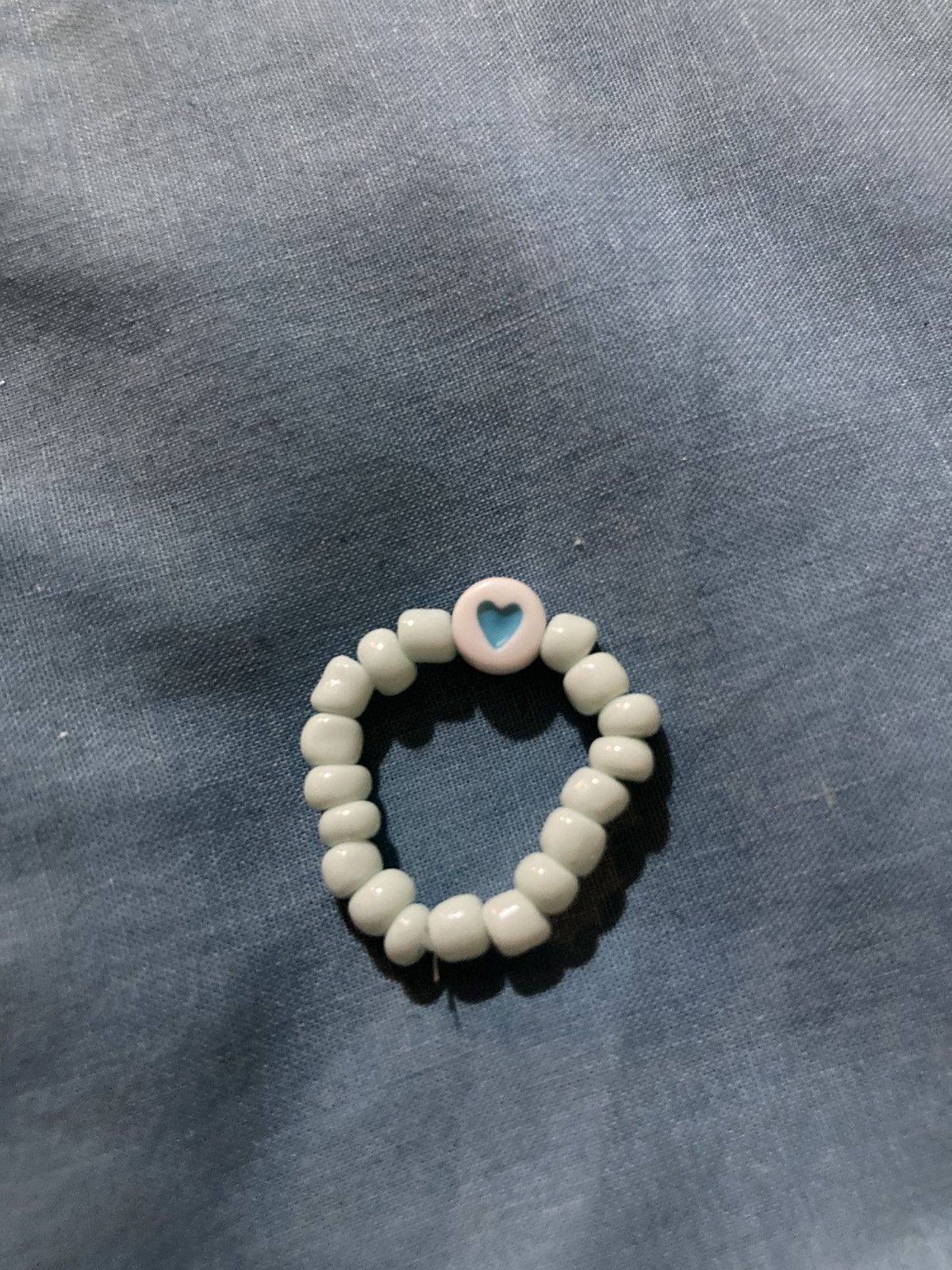 Other Blue beaded heart ring Size ONE SIZE - 1 Preview