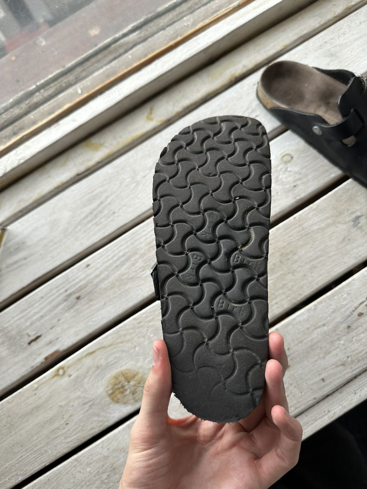 Birkenstock 🚨VNTG Birkenstock BOSTON 38 BLACK Luxe Sandals rare slides Size US 8 / IT 38 - 6 Thumbnail