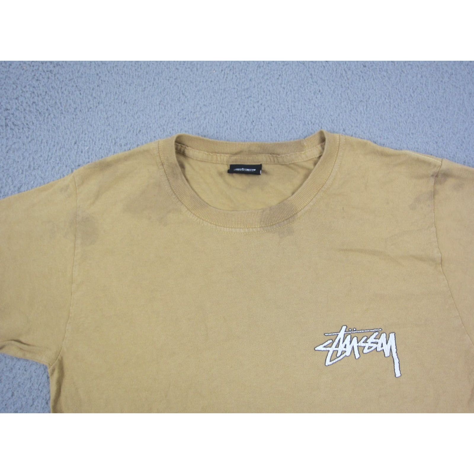 Vintage Stussy Shirt Mens S Gold Mysticism For The Modern Age Tee Graphic Casual 90s Retro Logo Cotton Short Sleeve Crew Neck T-Shirt Mens S Yellow Size US S / EU 44-46 / 1 - 3 Thumbnail