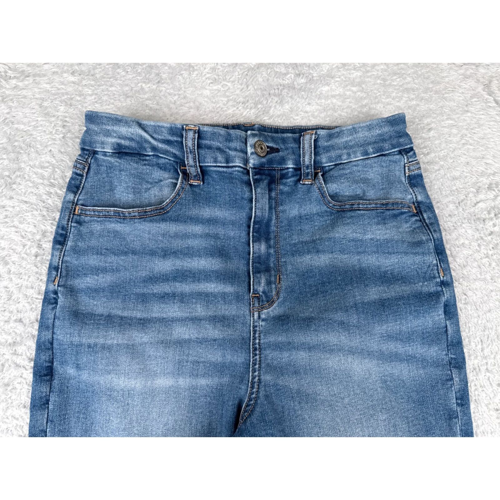American Eagle Outfitters American Eagle Outfiters Jeans Women 8 Blue Denim Jegging Stretch Distressed Zip 27x27 5-Pocket Design Inseam 27 Size 30" / US 8 / IT 44 - 4 Thumbnail