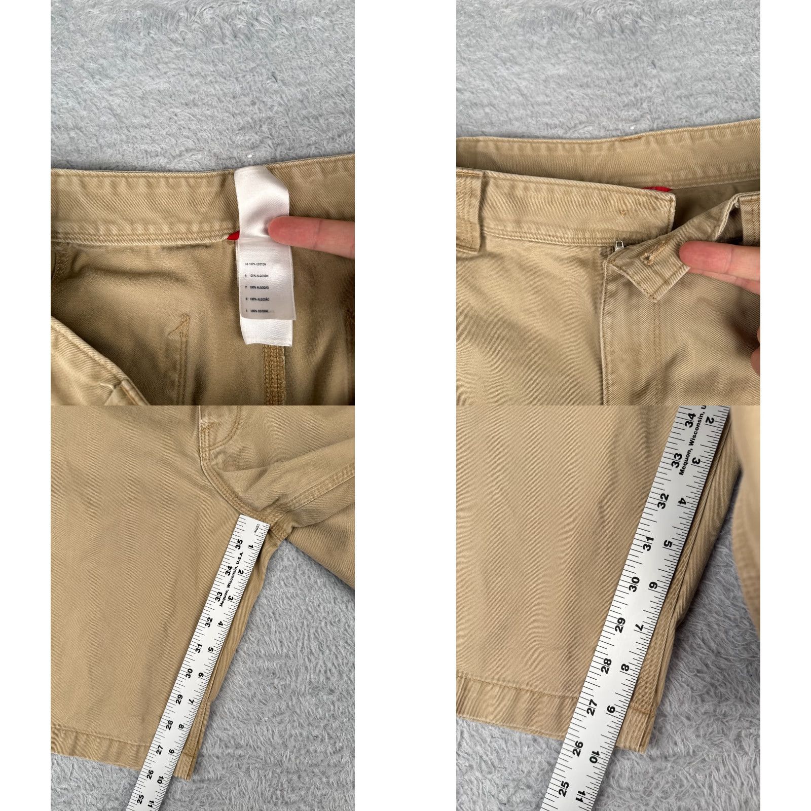 The North Face VINTAGE The North Face Shorts Men’s Beige 34 10" Chino Cotton Hemp Regular Waist 34 Inseam 10" Pockets Zip Beach Outdoor Mens Size US 34 / EU 50 - 8 Thumbnail