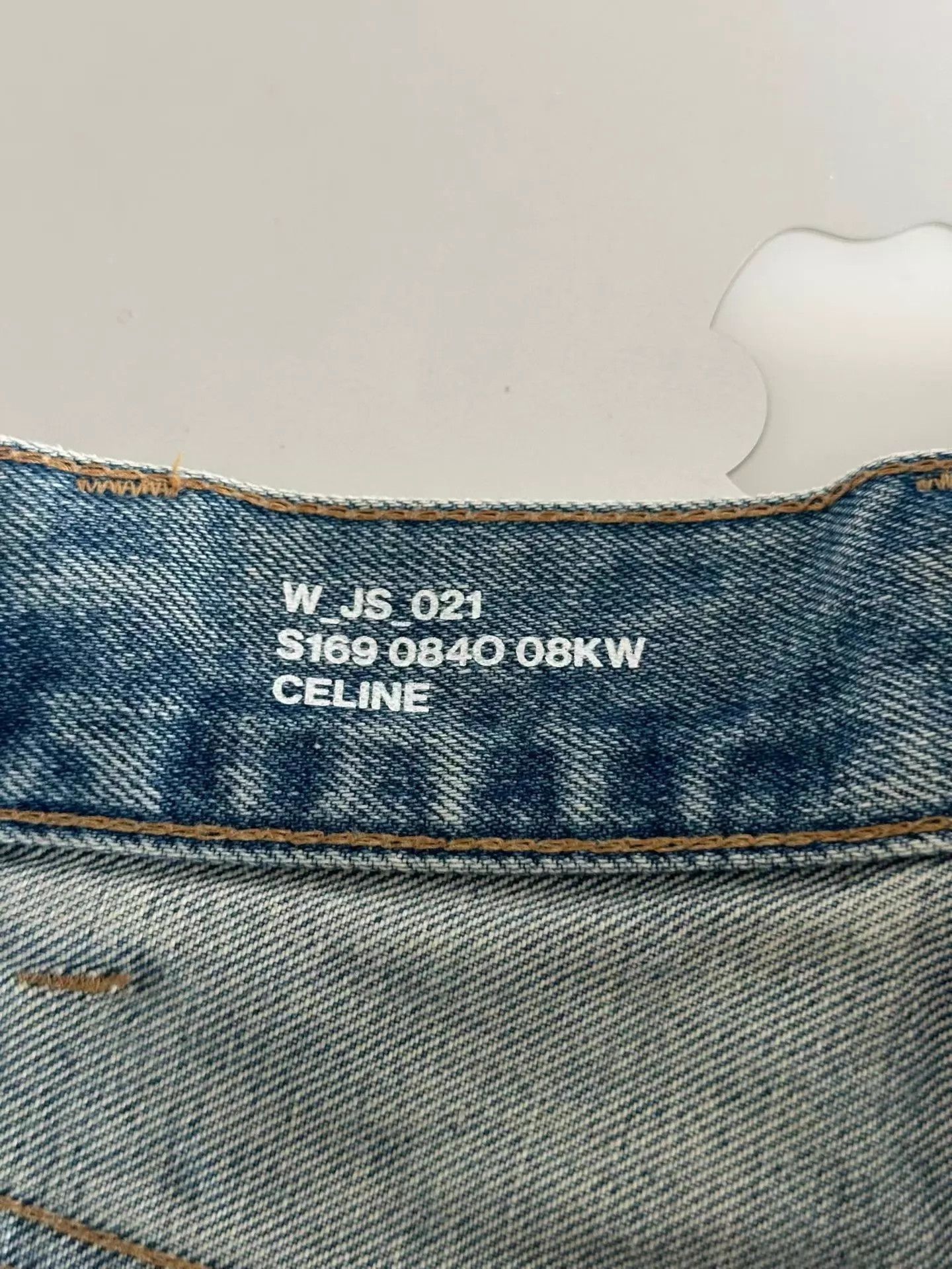 Celine CELINE Denim Skirt Triomphe Gold Buckle 29 99New Size 29" - 3 Thumbnail