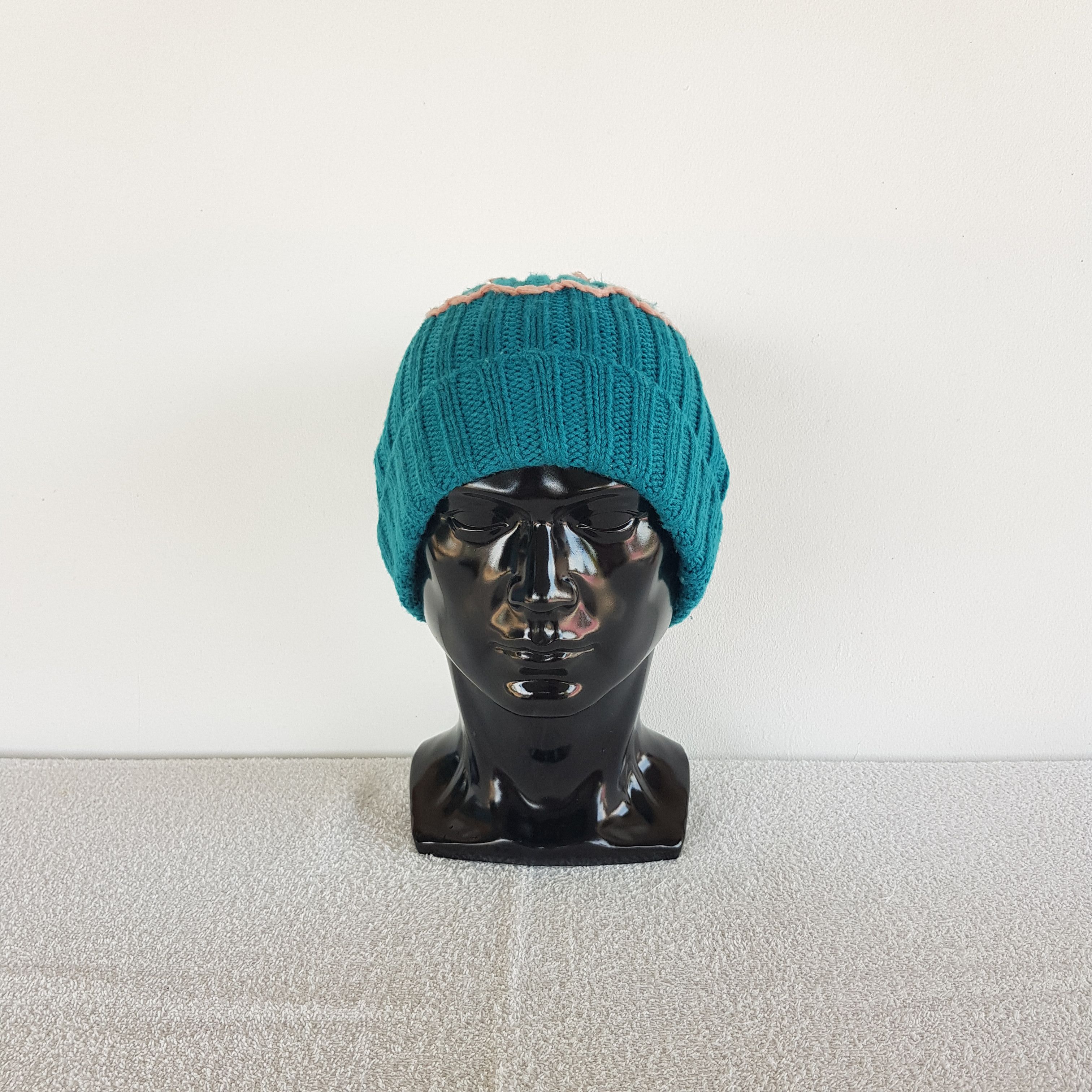 Japanese Brand Vintage Death Smiley Beanie Pom Pom Snow Caps Hats. Size ONE SIZE - 2 Thumbnail