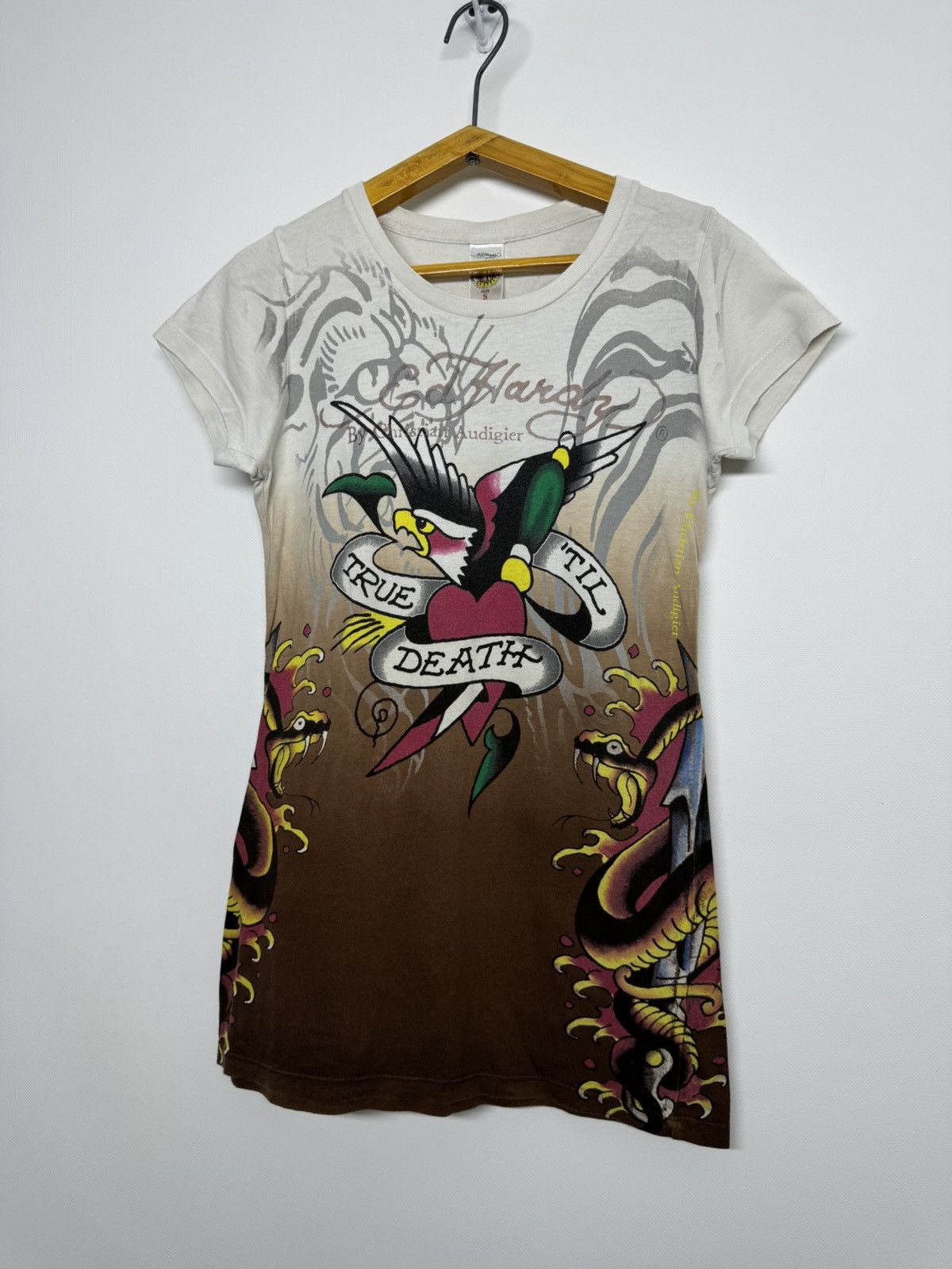 Ed Hardy Ed Hardy by Christian Audigier 'Til True Death Shirt Dress Size S / US 4 / IT 40 - 5 Thumbnail